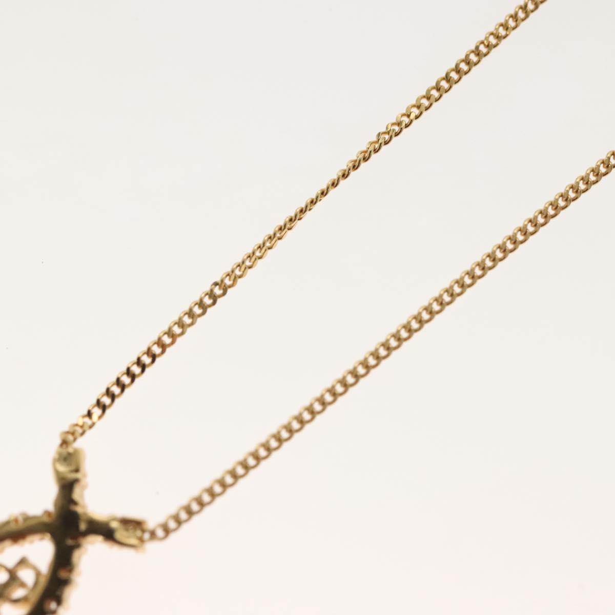 Christian Dior Necklace metal Gold Tone Auth 130688
