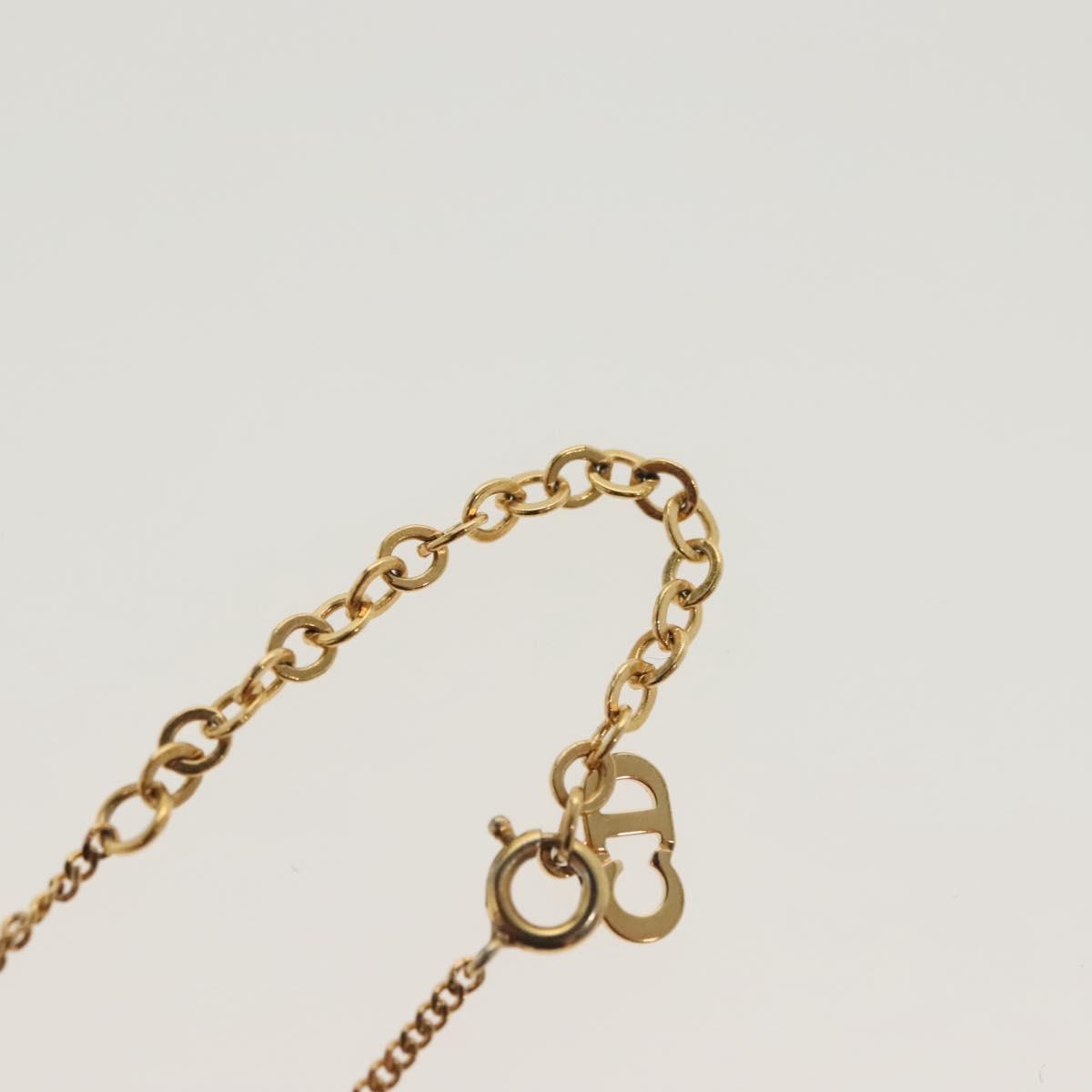 Christian Dior Necklace metal Gold Tone Auth 130688