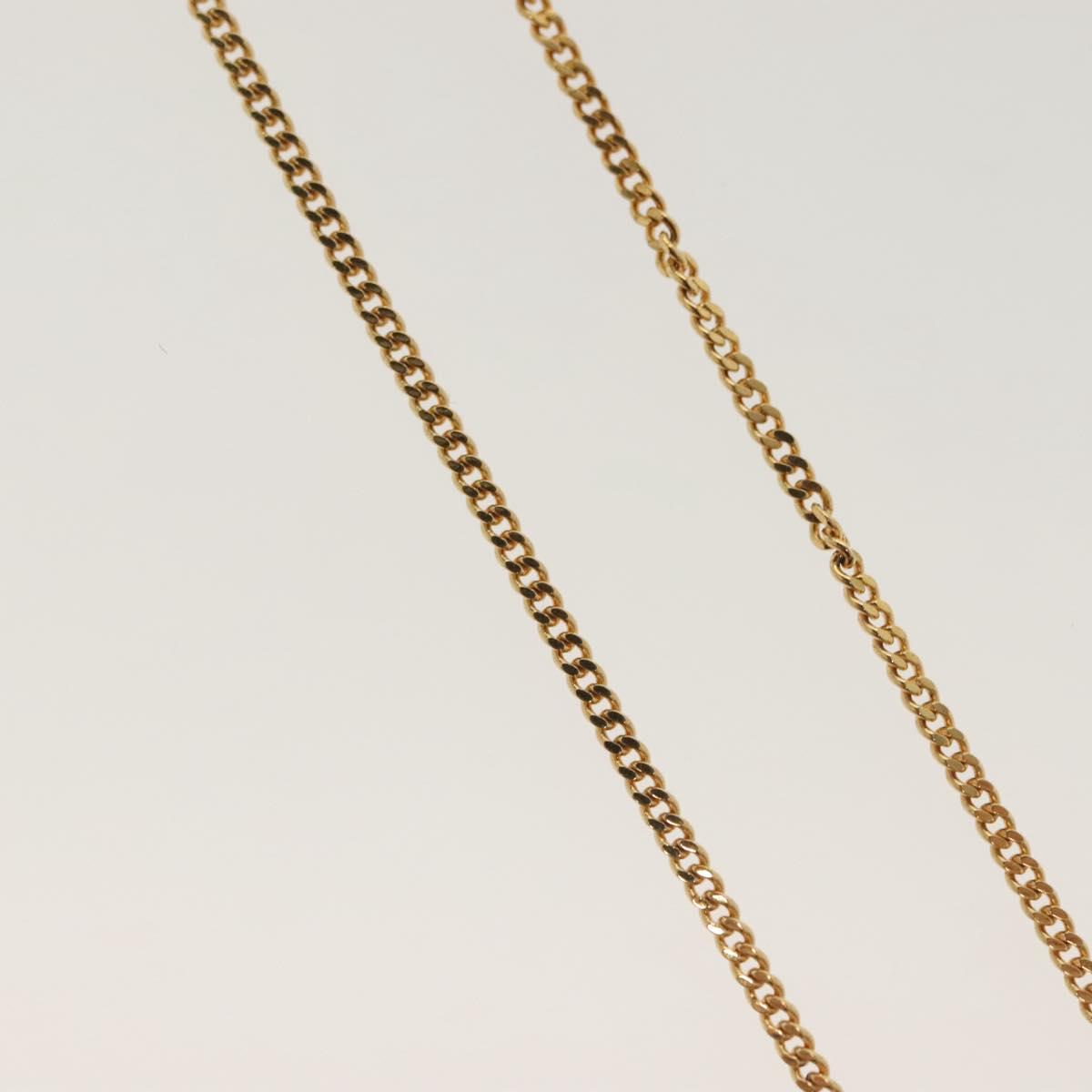 Christian Dior Necklace metal Gold Tone Auth 130688