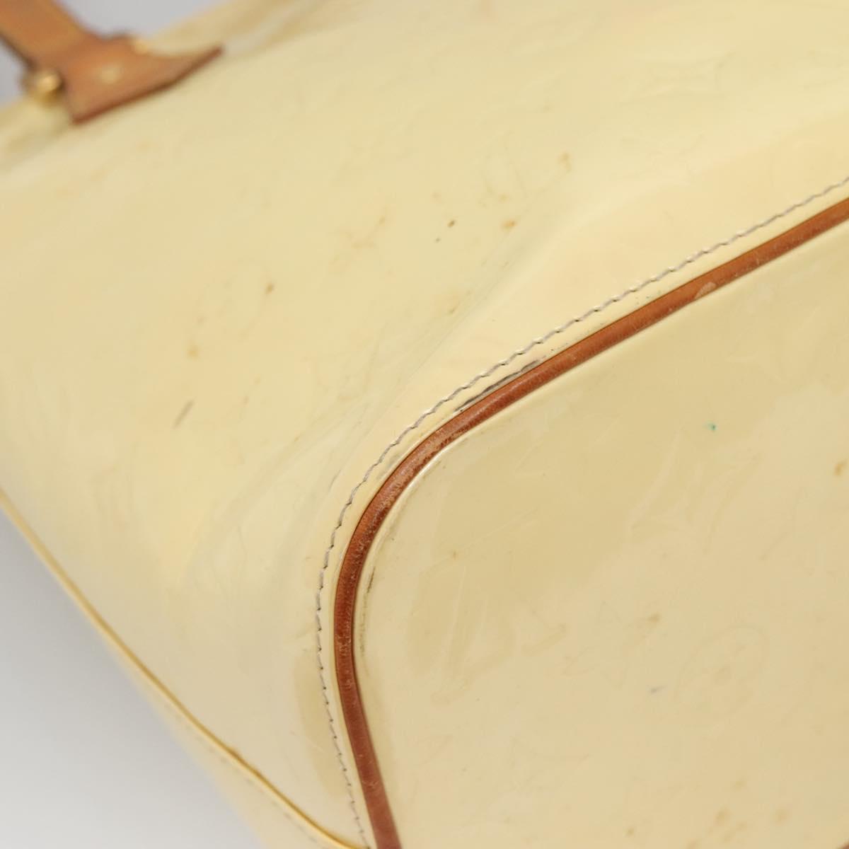 LOUIS VUITTON Monogram Vernis Houston Hand Bag Perle M91342 LV Auth 130722