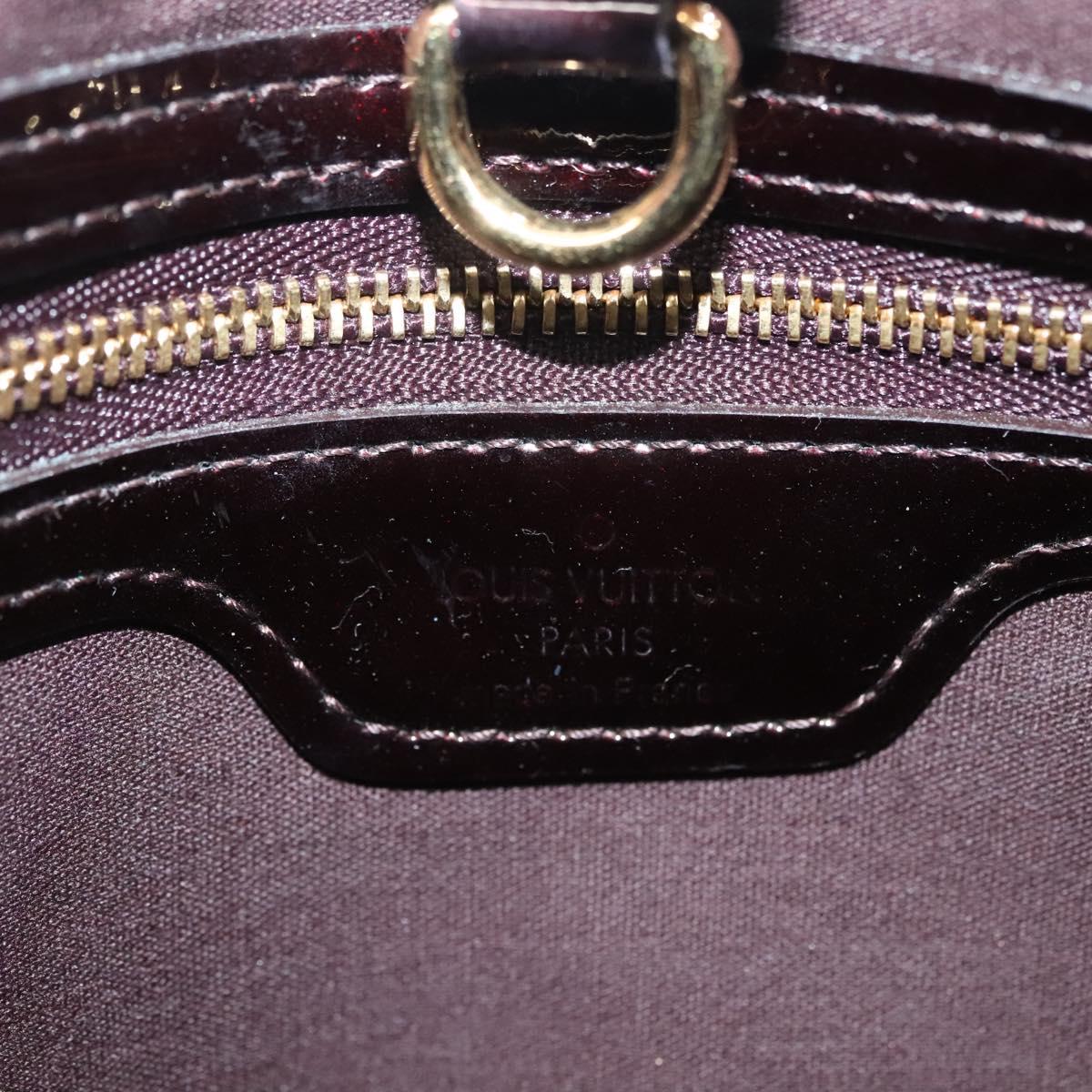 LOUIS VUITTON Monogram Vernis Wilshire PM Hand Bag Amarante M93641 Auth 130723