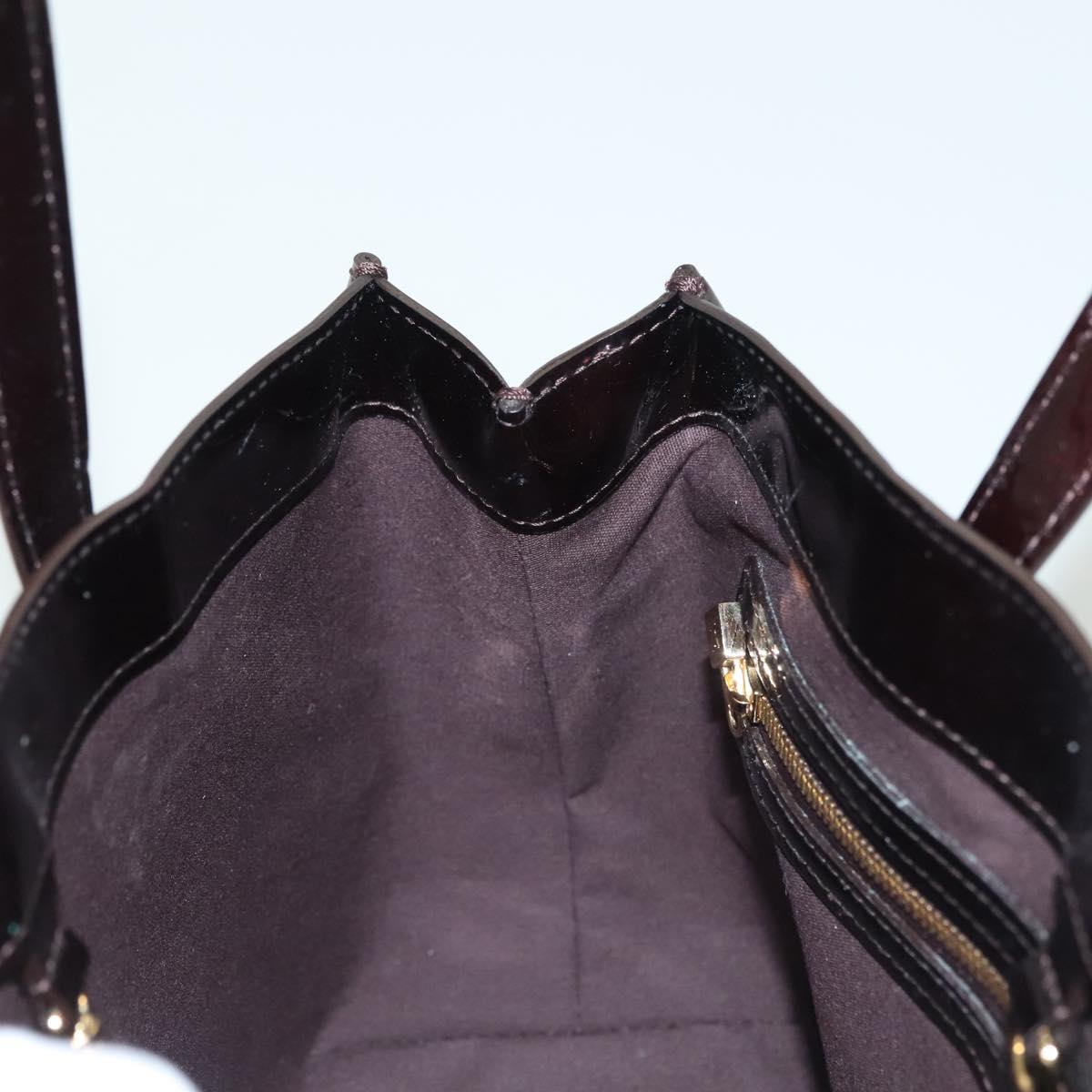 LOUIS VUITTON Monogram Vernis Wilshire PM Hand Bag Amarante M93641 Auth 130723