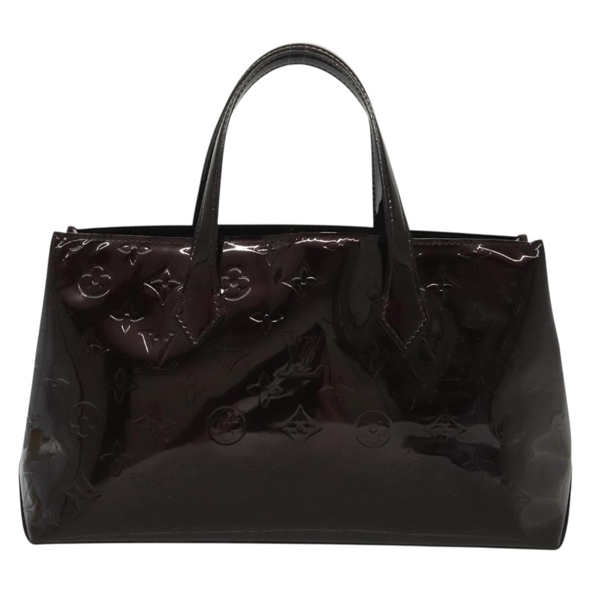 LOUIS VUITTON Monogram Vernis Wilshire PM Hand Bag Amarante M93641 Auth 130723