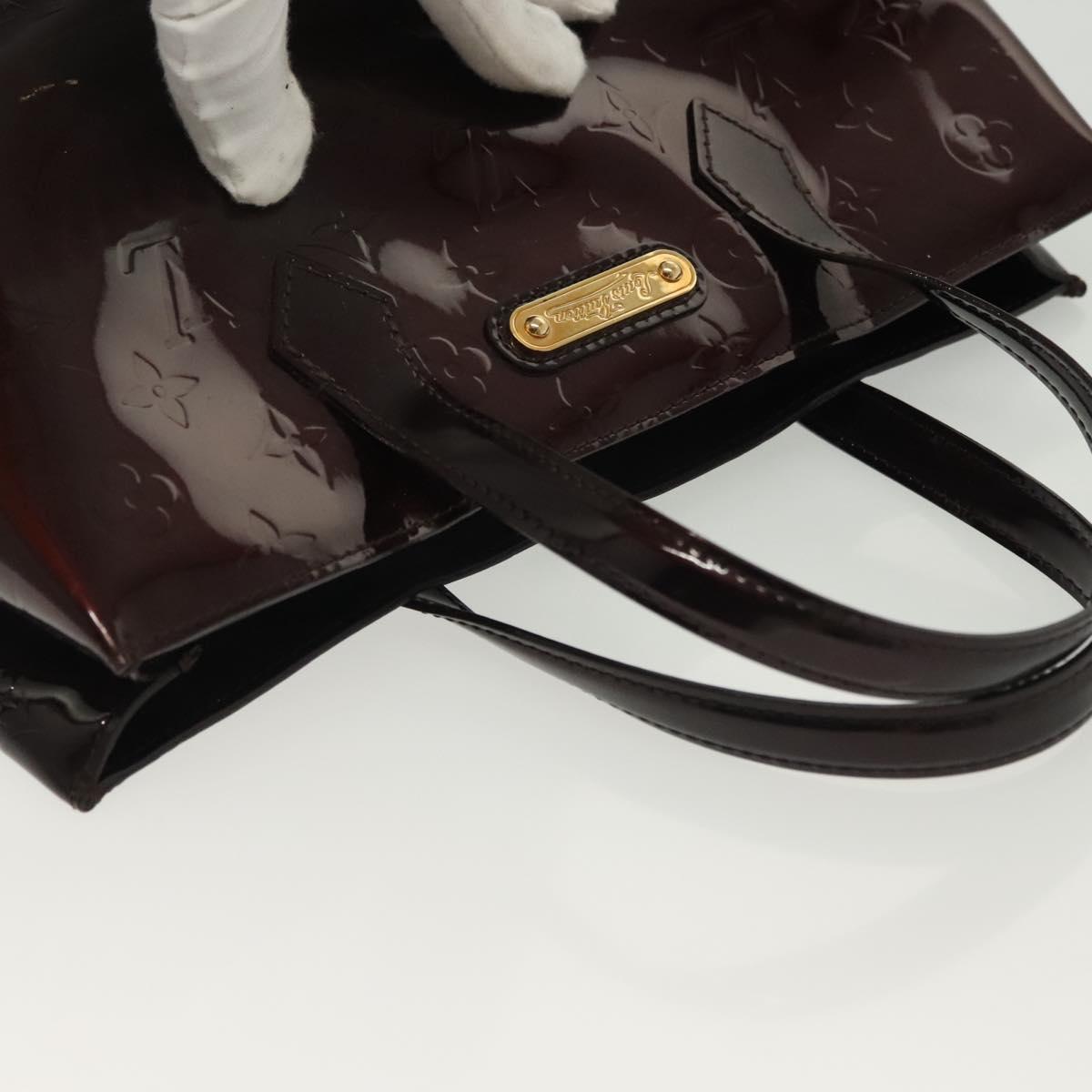 LOUIS VUITTON Monogram Vernis Wilshire PM Hand Bag Amarante M93641 Auth 130723
