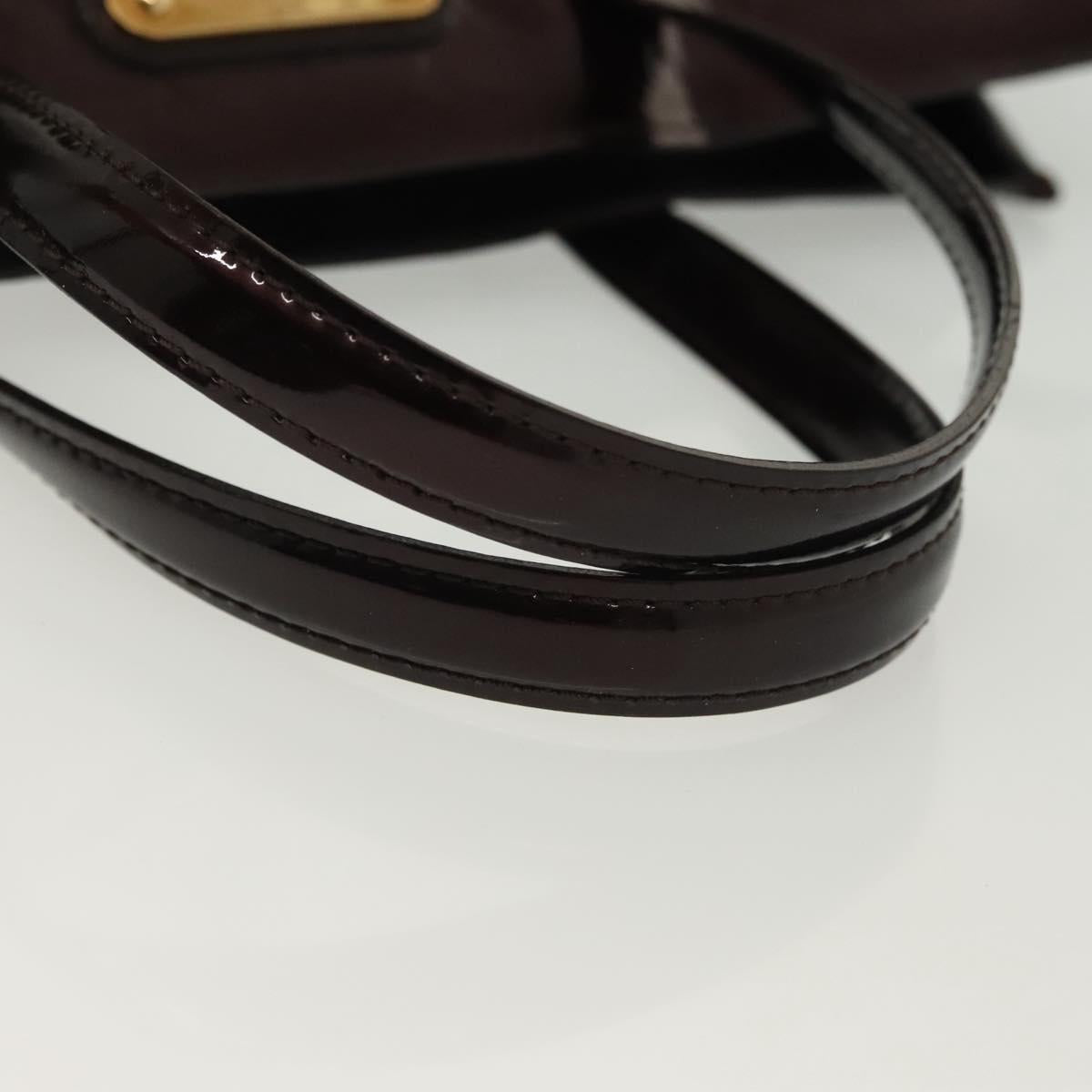 LOUIS VUITTON Monogram Vernis Wilshire PM Hand Bag Amarante M93641 Auth 130723