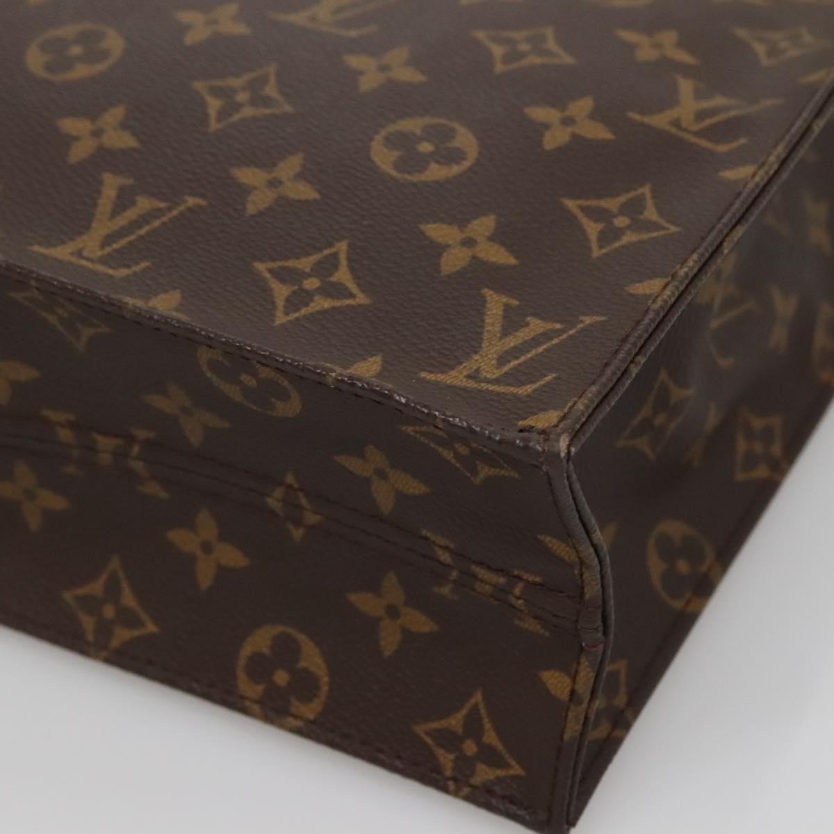 LOUIS VUITTON Monogram Sac Plat Hand Bag M51140 LV Auth 130730