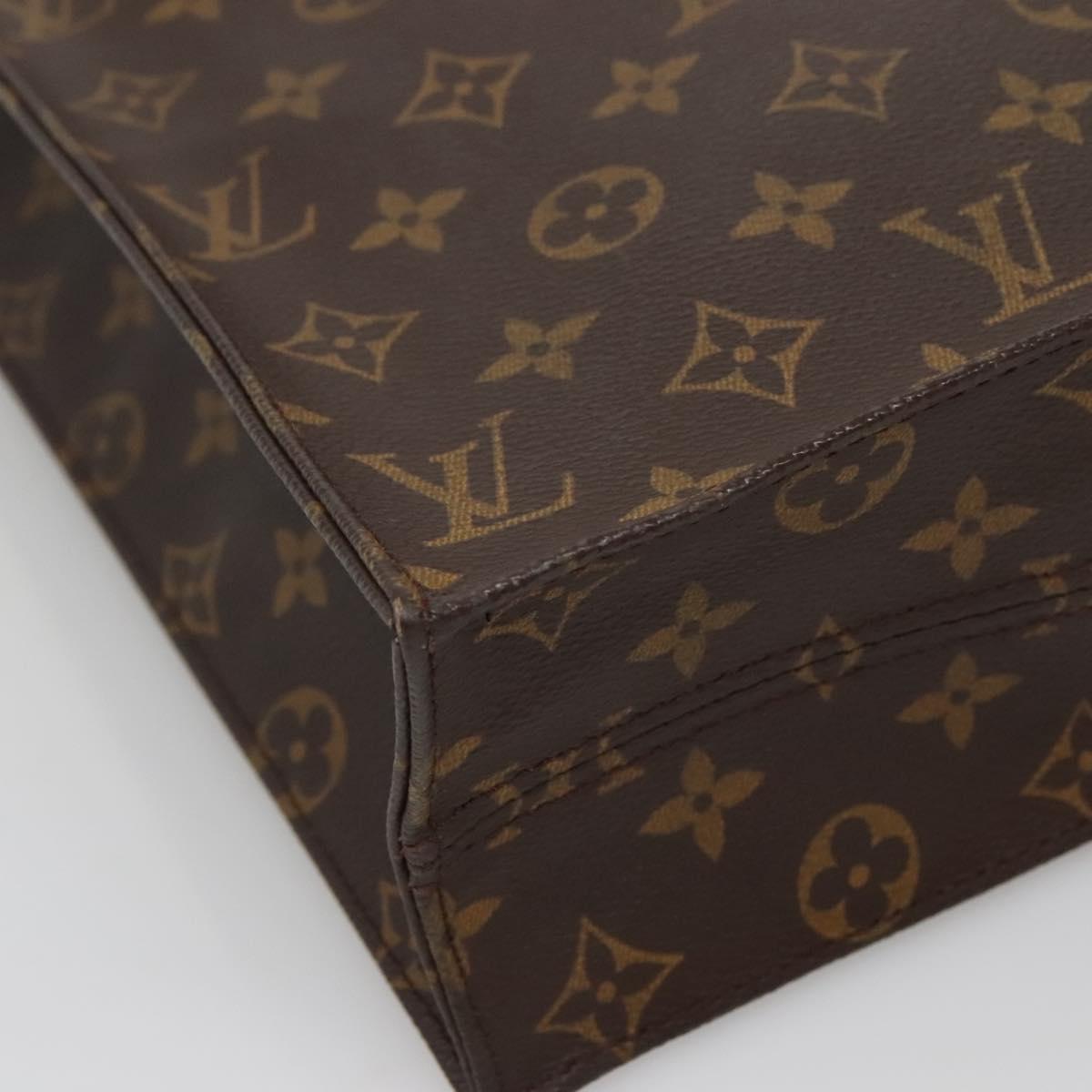LOUIS VUITTON Monogram Sac Plat Hand Bag M51140 LV Auth 130730