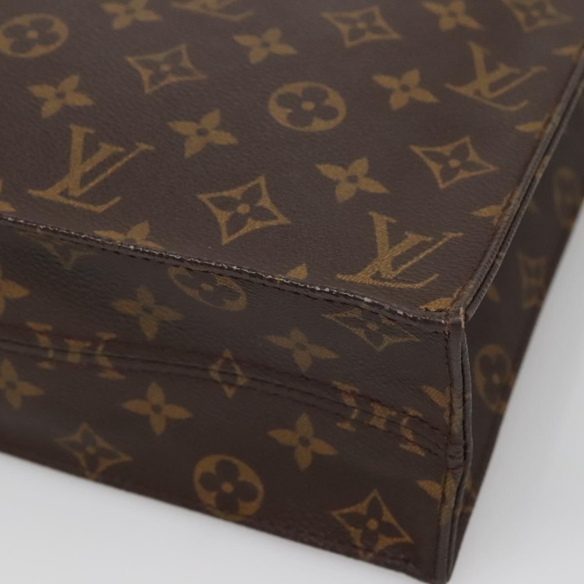 LOUIS VUITTON Monogram Sac Plat Hand Bag M51140 LV Auth 130730