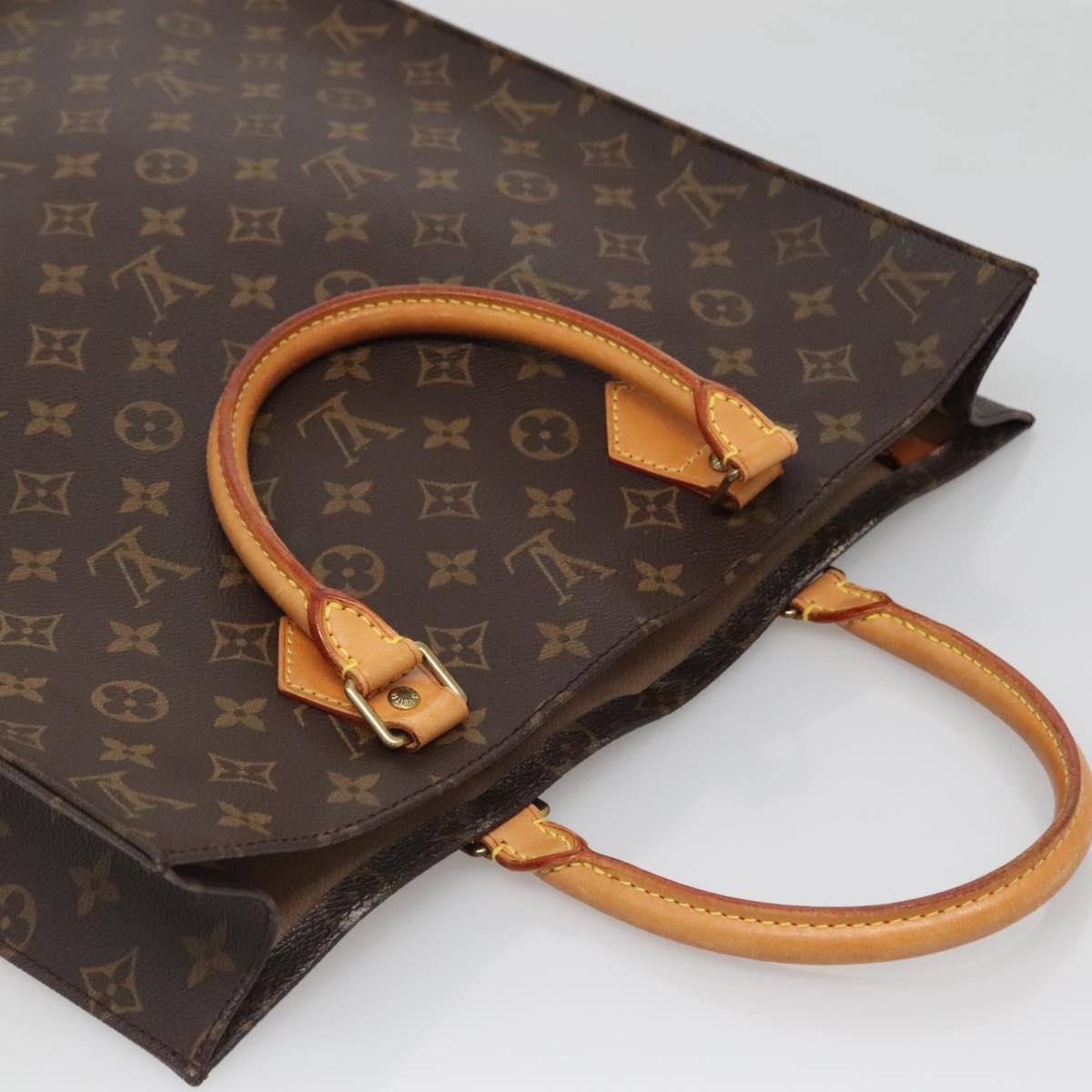 LOUIS VUITTON Monogram Sac Plat Hand Bag M51140 LV Auth 130730