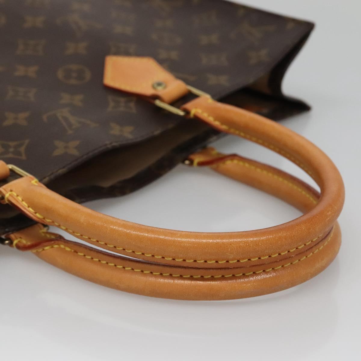 LOUIS VUITTON Monogram Sac Plat Hand Bag M51140 LV Auth 130730