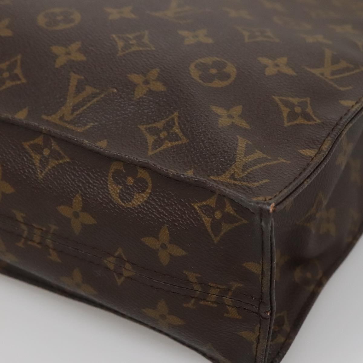 LOUIS VUITTON Monogram Sac Plat Hand Bag M51140 LV Auth 130731