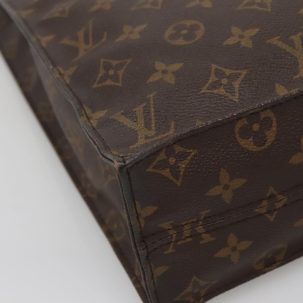 LOUIS VUITTON Monogram Sac Plat Hand Bag M51140 LV Auth 130731