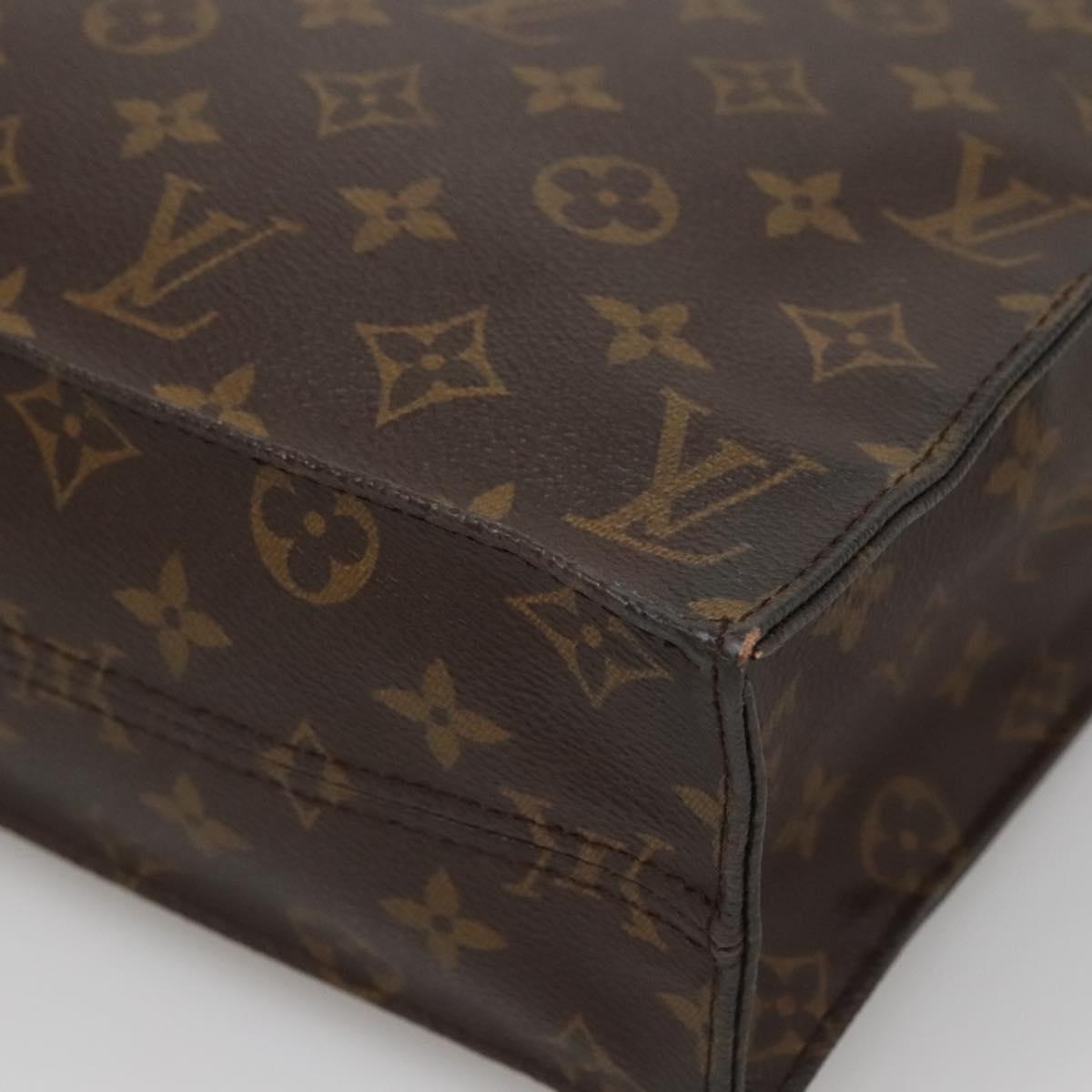 LOUIS VUITTON Monogram Sac Plat Hand Bag M51140 LV Auth 130731