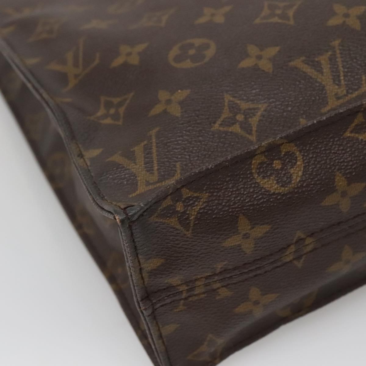 LOUIS VUITTON Monogram Sac Plat Hand Bag M51140 LV Auth 130731