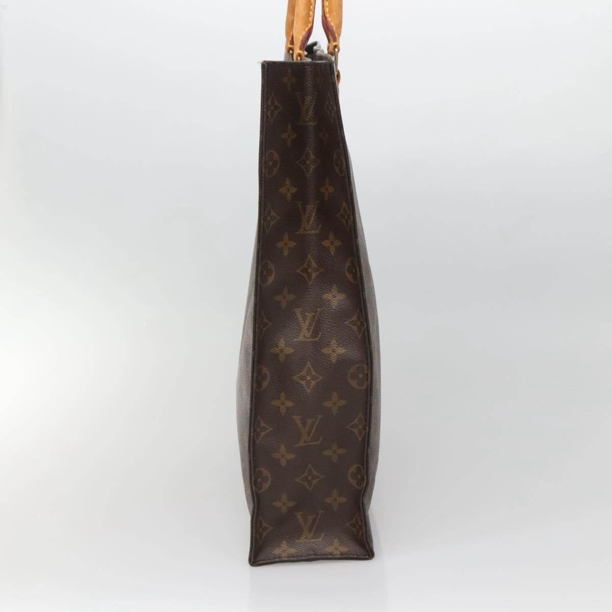LOUIS VUITTON Monogram Sac Plat Hand Bag M51140 LV Auth 130731