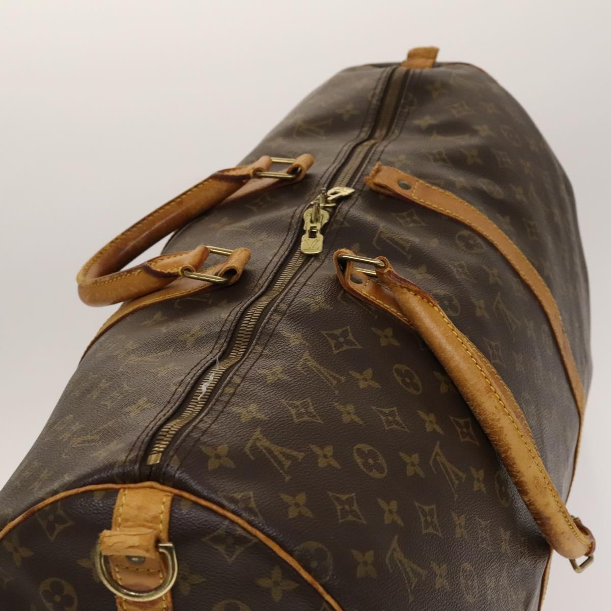 LOUIS VUITTON Monogram Keepall Bandouliere 55 Boston Bag M41414 LV Auth 130746