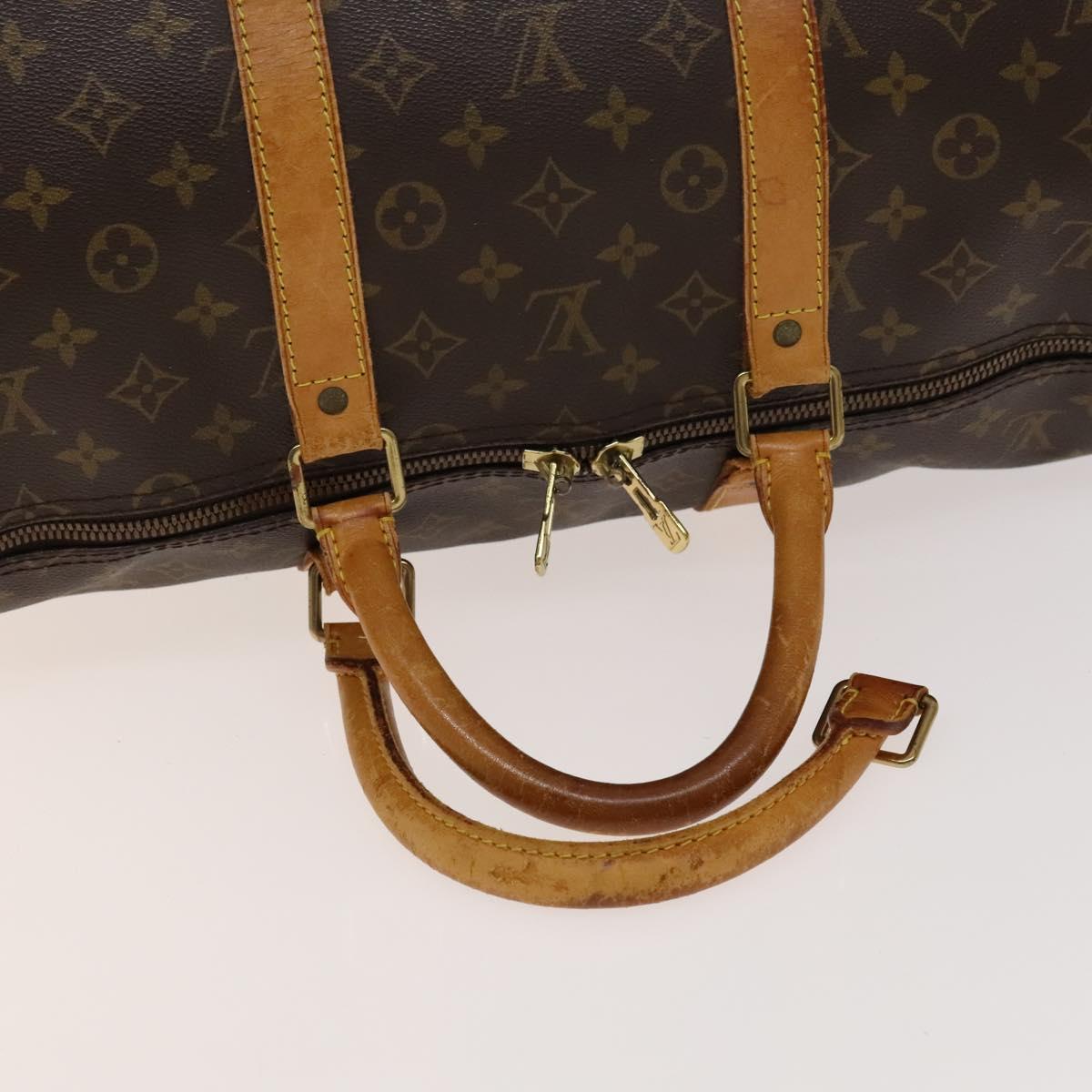 LOUIS VUITTON Monogram Keepall Bandouliere 55 Boston Bag M41414 LV Auth 130746