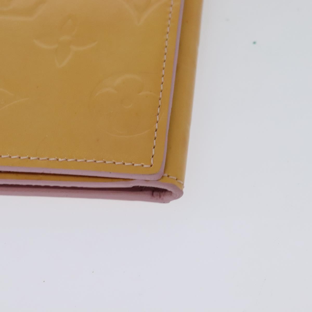 LOUIS VUITTON Monogram Vernis Walker Wallet Marshmallow Pink M91035 Auth 130750