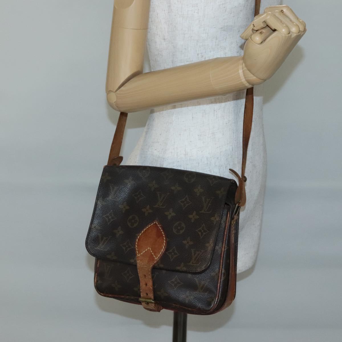 LOUIS VUITTON Monogram Cartouchiere MM Shoulder Bag M51253 LV Auth 130771