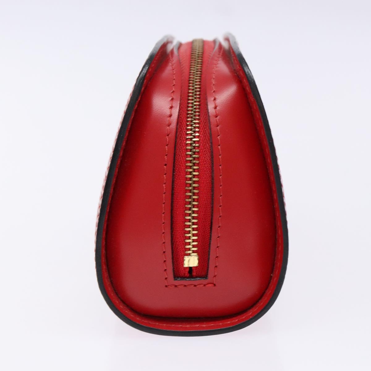 LOUIS VUITTON Epi Dauphine PM Pouch Castilian Red M48447 LV Auth 130785