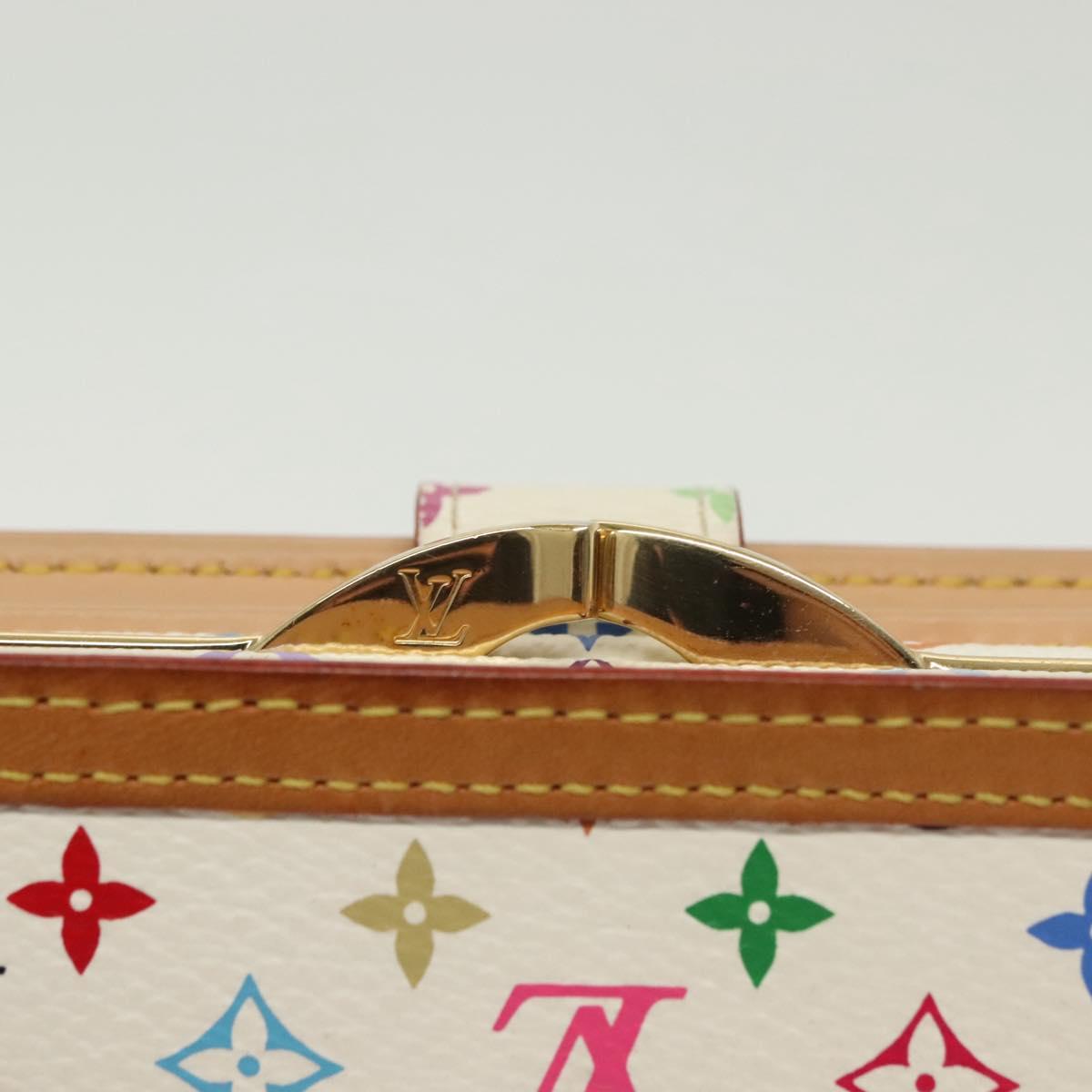 LOUIS VUITTON Multicolor Portefeuille Viennois Wallet White M92987 Auth 130787