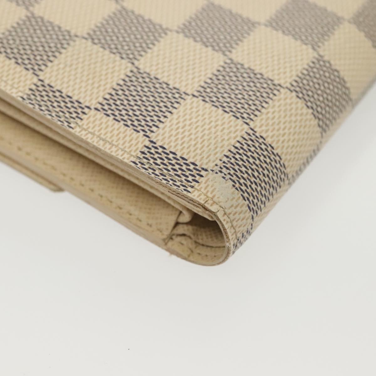 LOUIS VUITTON Damier Azur Portefeuille Alexandra Wallet N63068 LV Auth 130788