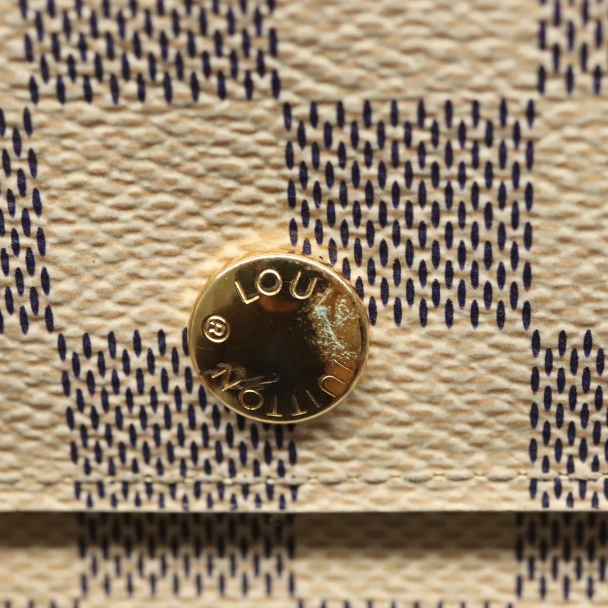LOUIS VUITTON Damier Azur Portefeuille Alexandra Wallet N63068 LV Auth 130788