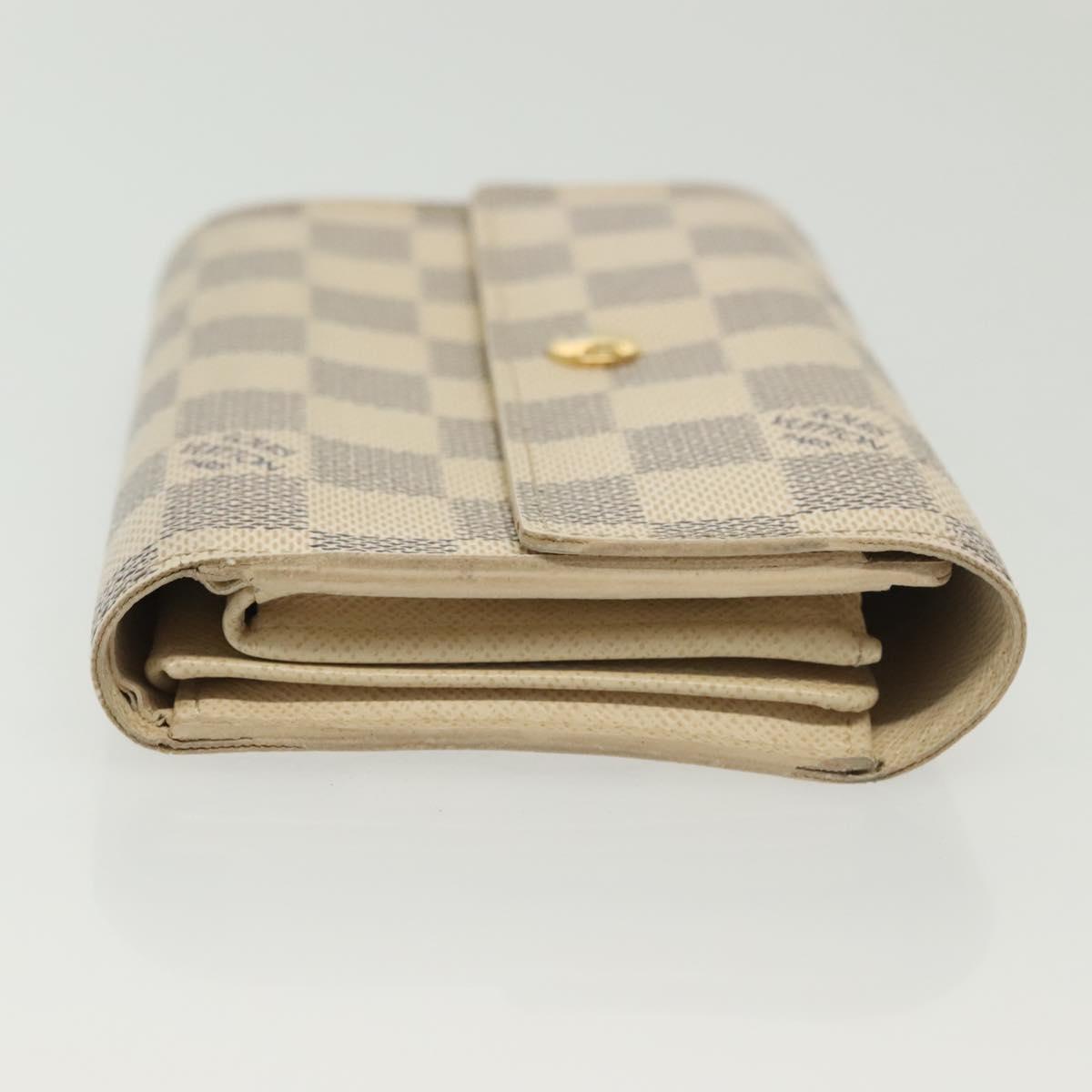 LOUIS VUITTON Damier Azur Portefeuille Alexandra Wallet N63068 LV Auth 130788