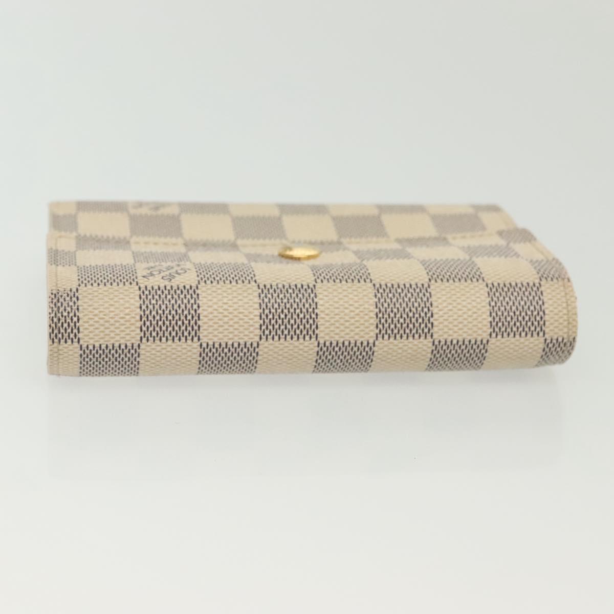 LOUIS VUITTON Damier Azur Portefeuille Alexandra Wallet N63068 LV Auth 130788