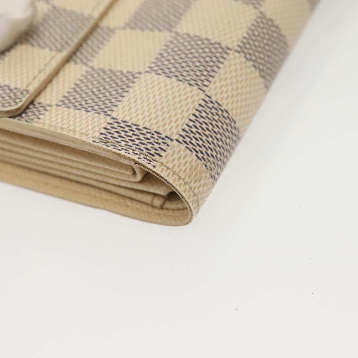 LOUIS VUITTON Damier Azur Portefeuille Alexandra Wallet N63068 LV Auth 130788