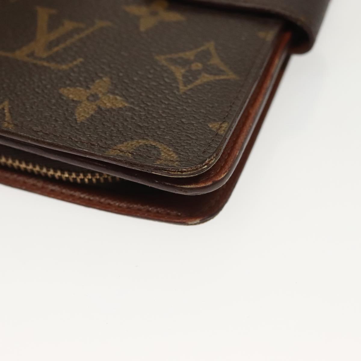 LOUIS VUITTON Monogram Porto Papie Zip Wallet M61207 LV Auth 130795