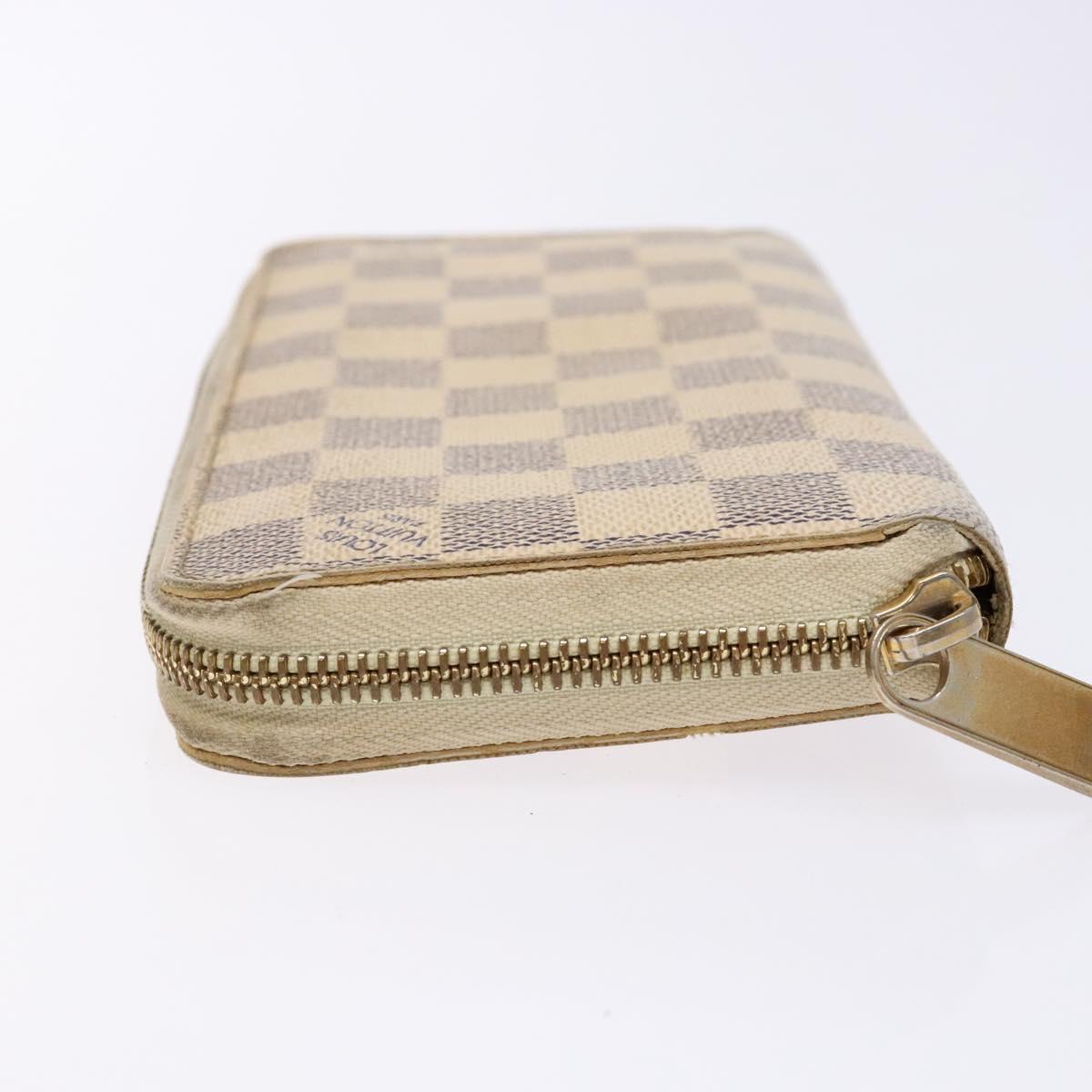 LOUIS VUITTON Damier Azur Zippy Wallet Long Wallet N60019 LV Auth 130796