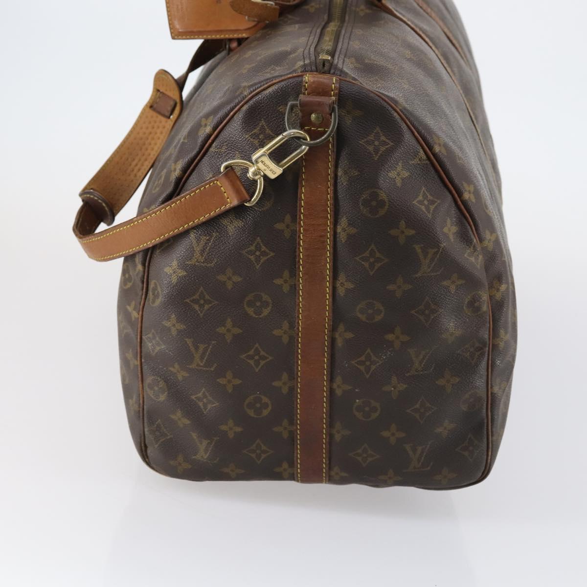 LOUIS VUITTON Monogram Keepall Bandouliere 60 Boston Bag M41412 LV Auth 130812