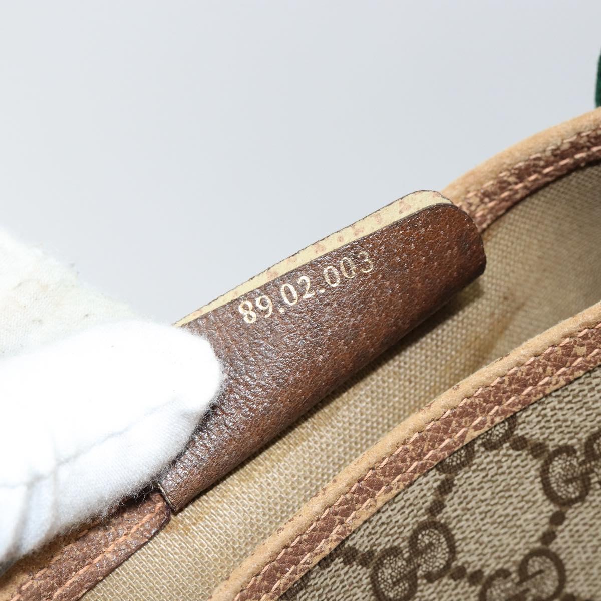 GUCCI GG Supreme Web Sherry Line Tote Bag PVC Beige Gold 89 02 003 Auth 130821