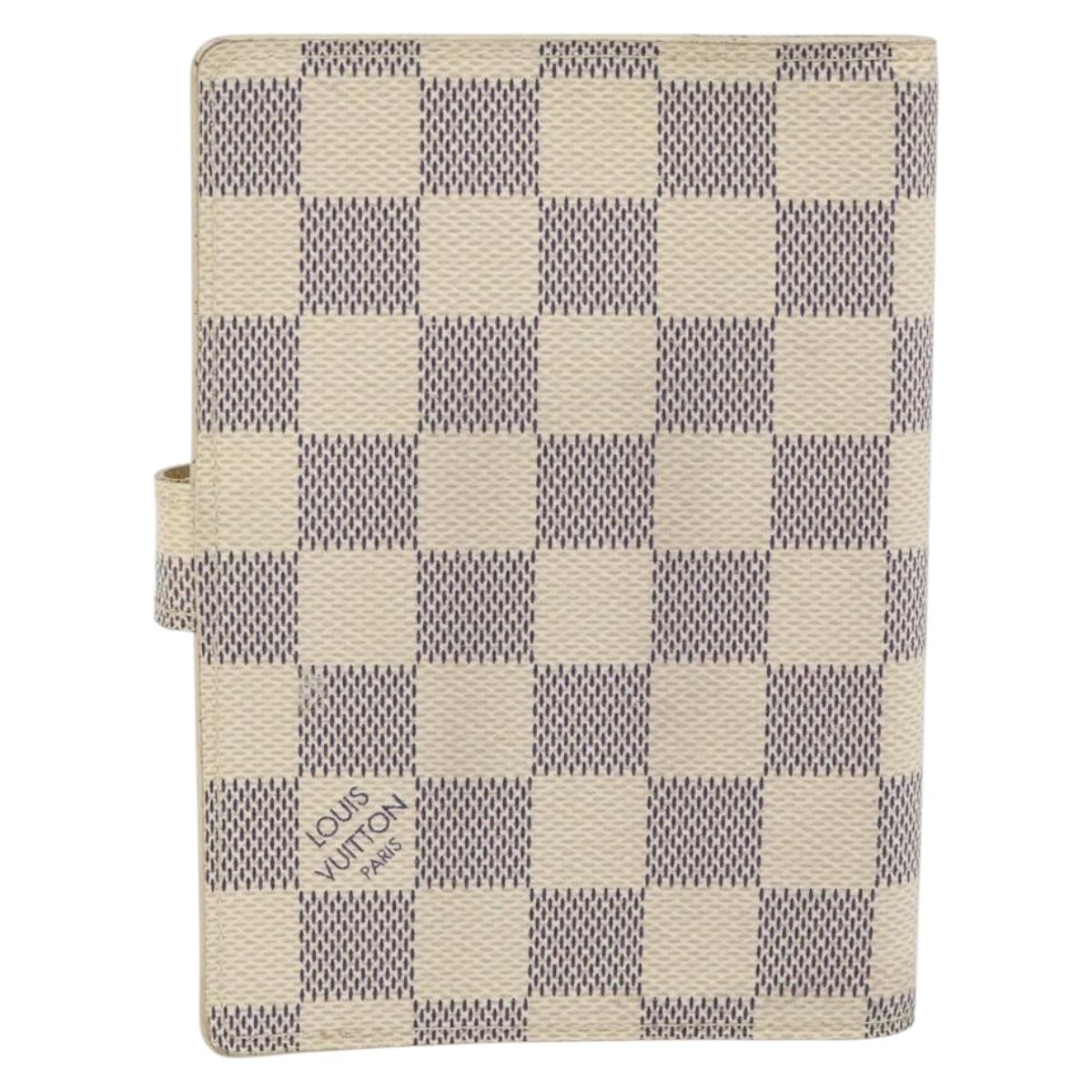 LOUIS VUITTON Damier Azur Agenda PM Day Planner Cover R20706 LV Auth 130831