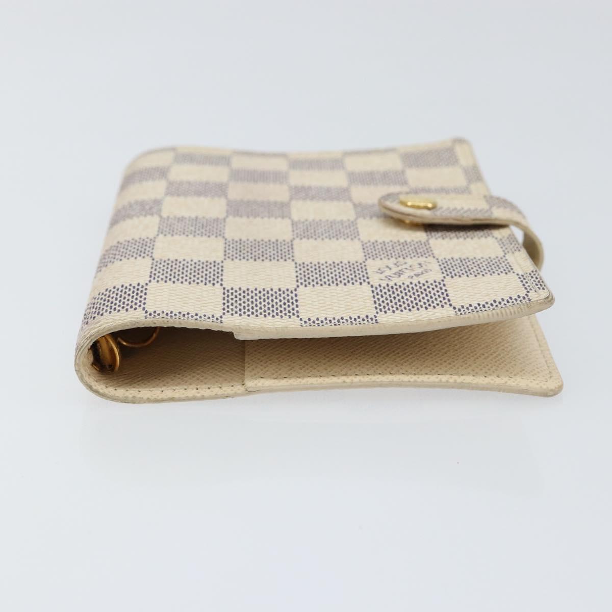 LOUIS VUITTON Damier Azur Agenda PM Day Planner Cover R20706 LV Auth 130831