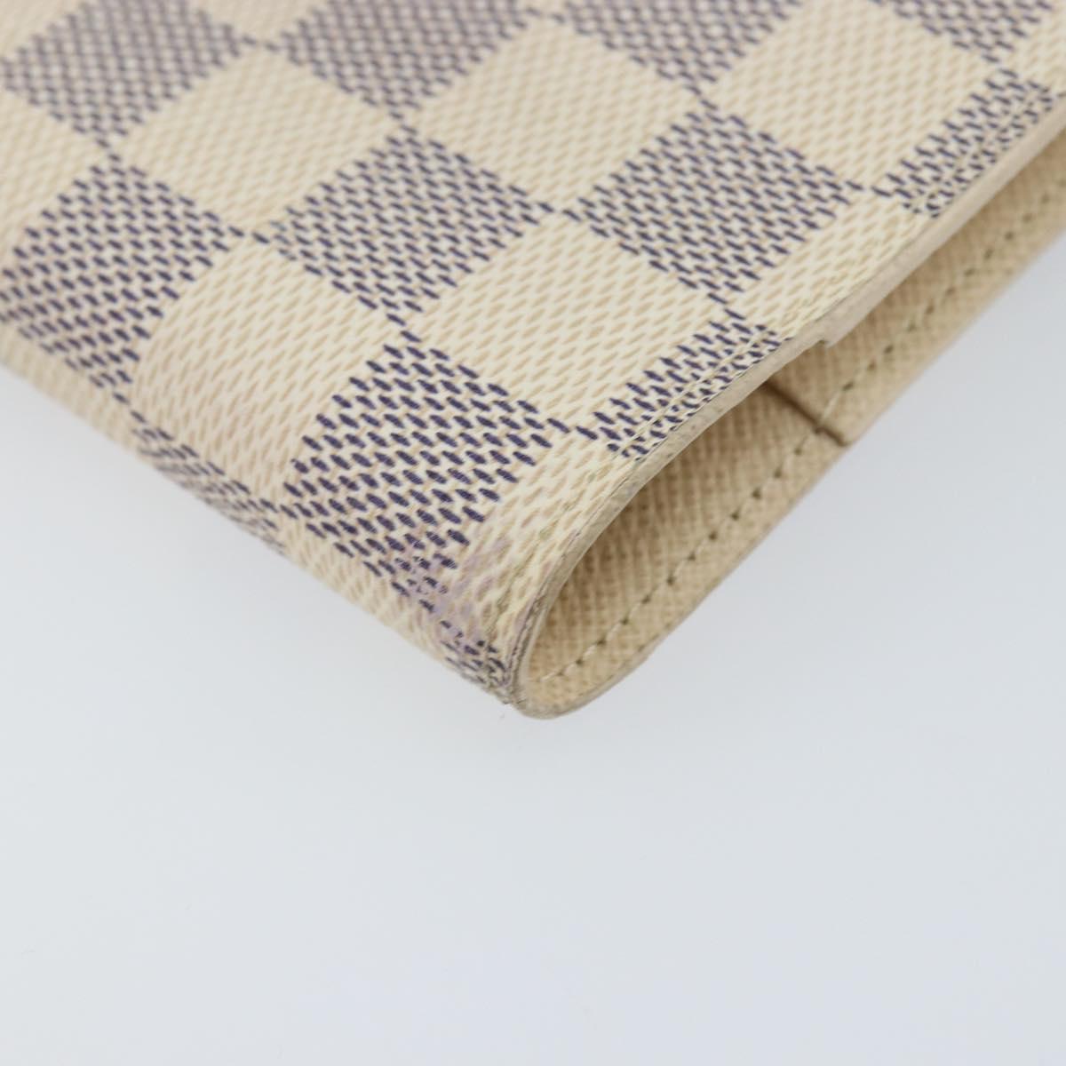 LOUIS VUITTON Damier Azur Agenda PM Day Planner Cover R20706 LV Auth 130831