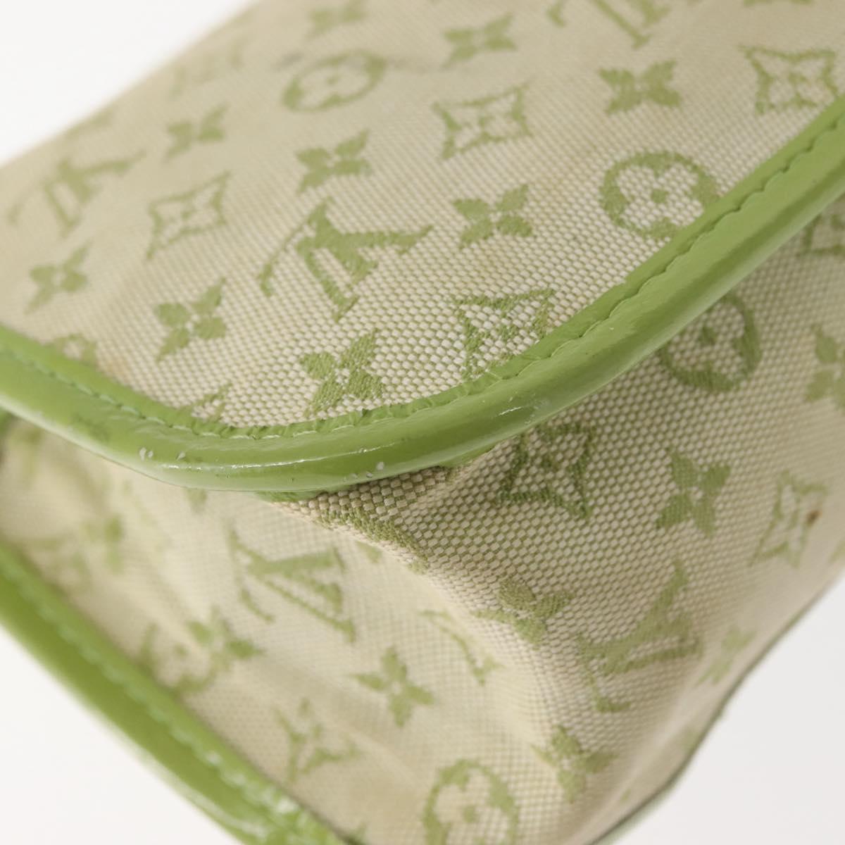 LOUIS VUITTON Mini Mini Trousse Marie Kate Pouch Almond Green M92935 Auth 130833