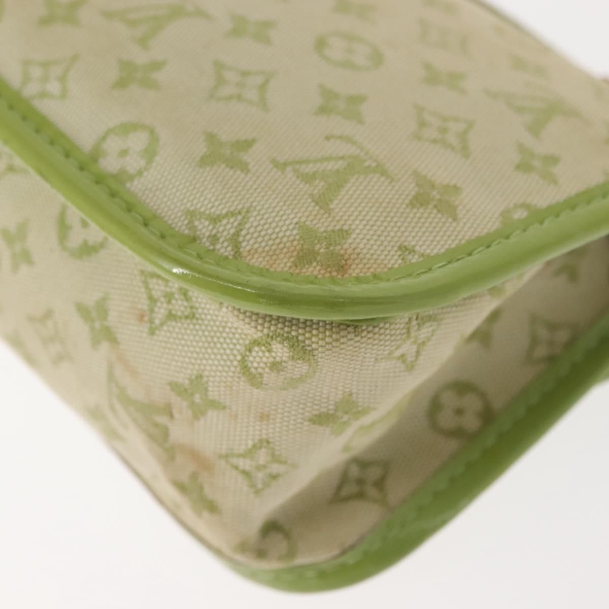 LOUIS VUITTON Mini Mini Trousse Marie Kate Pouch Almond Green M92935 Auth 130833