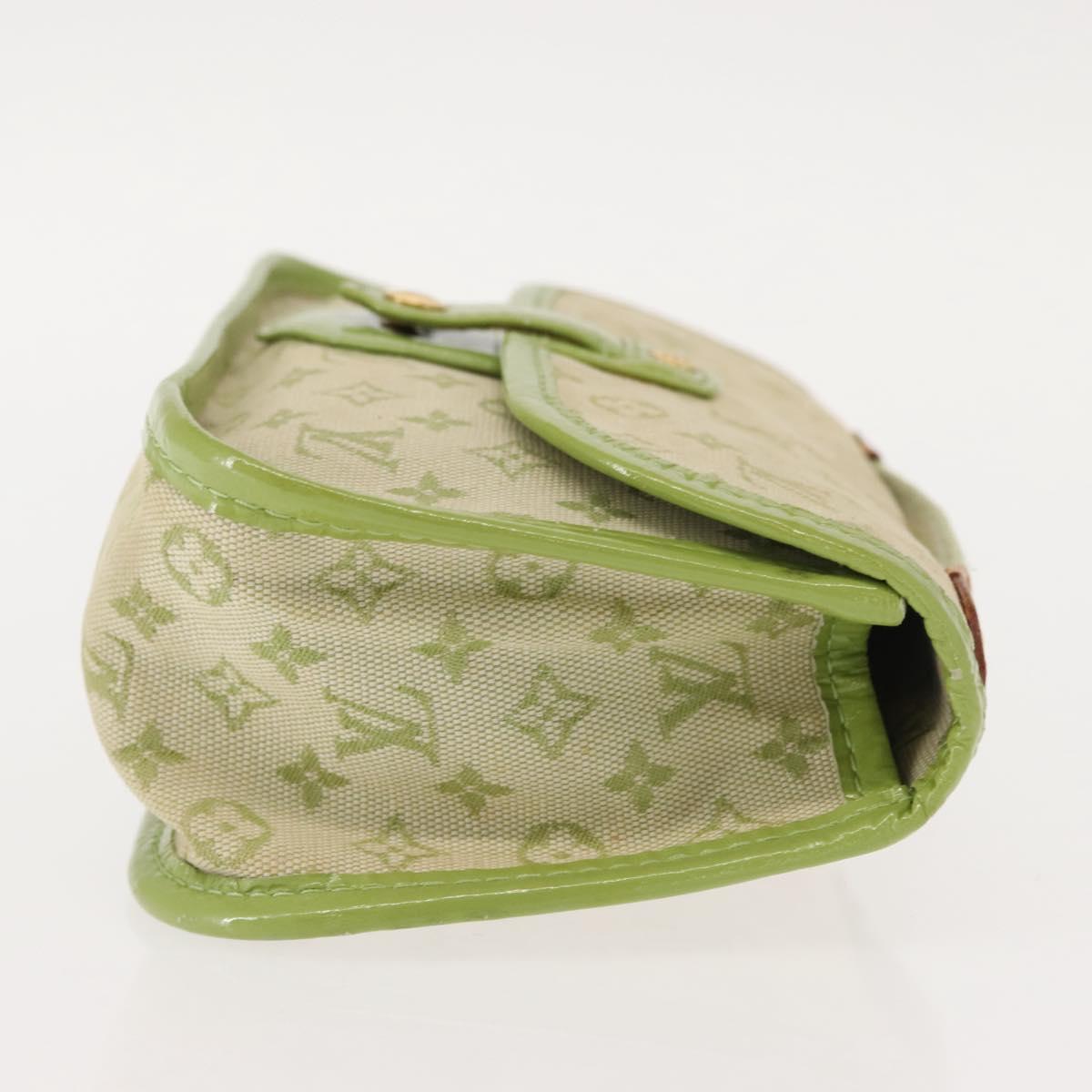 LOUIS VUITTON Mini Mini Trousse Marie Kate Pouch Almond Green M92935 Auth 130833A