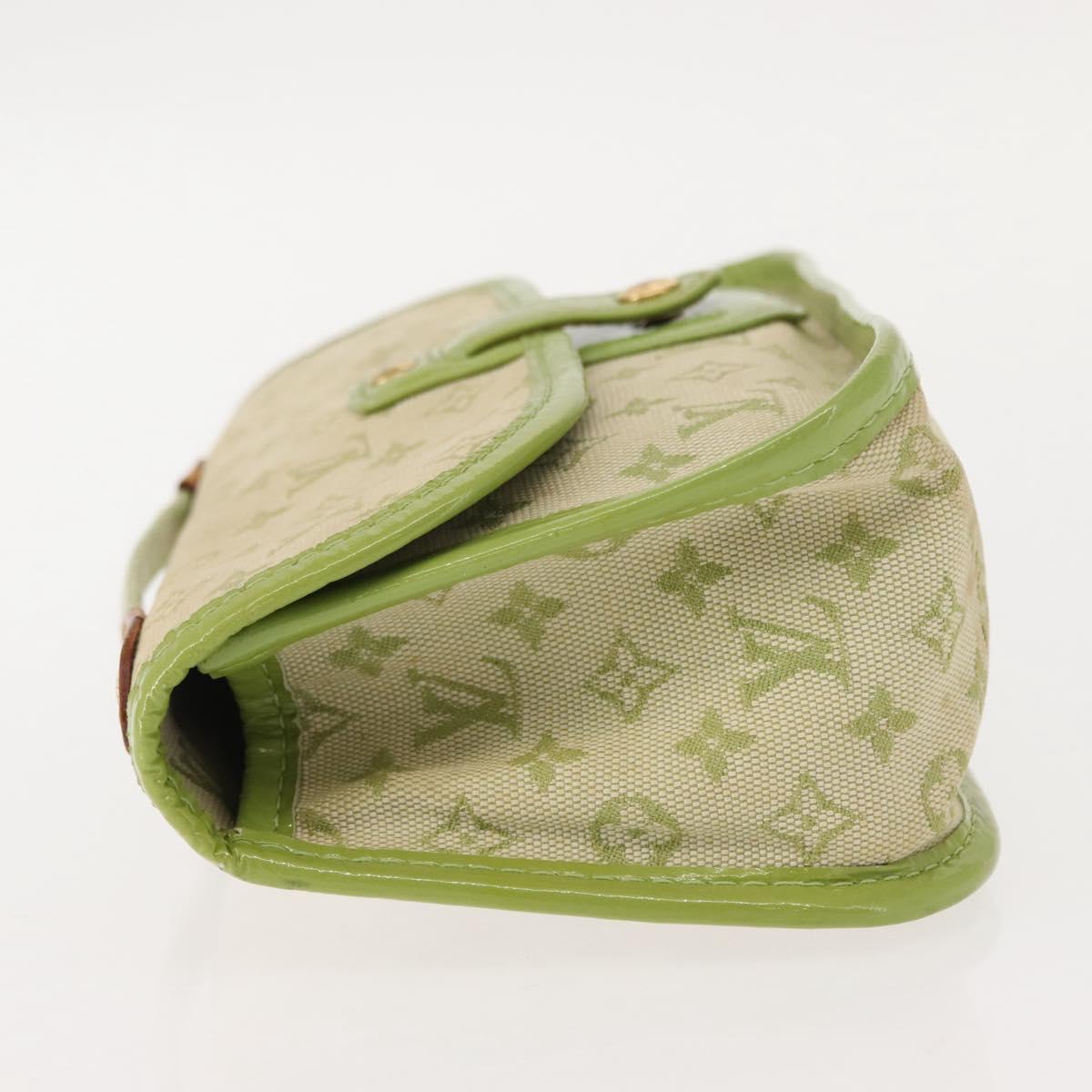 LOUIS VUITTON Mini Mini Trousse Marie Kate Pouch Almond Green M92935 Auth 130833