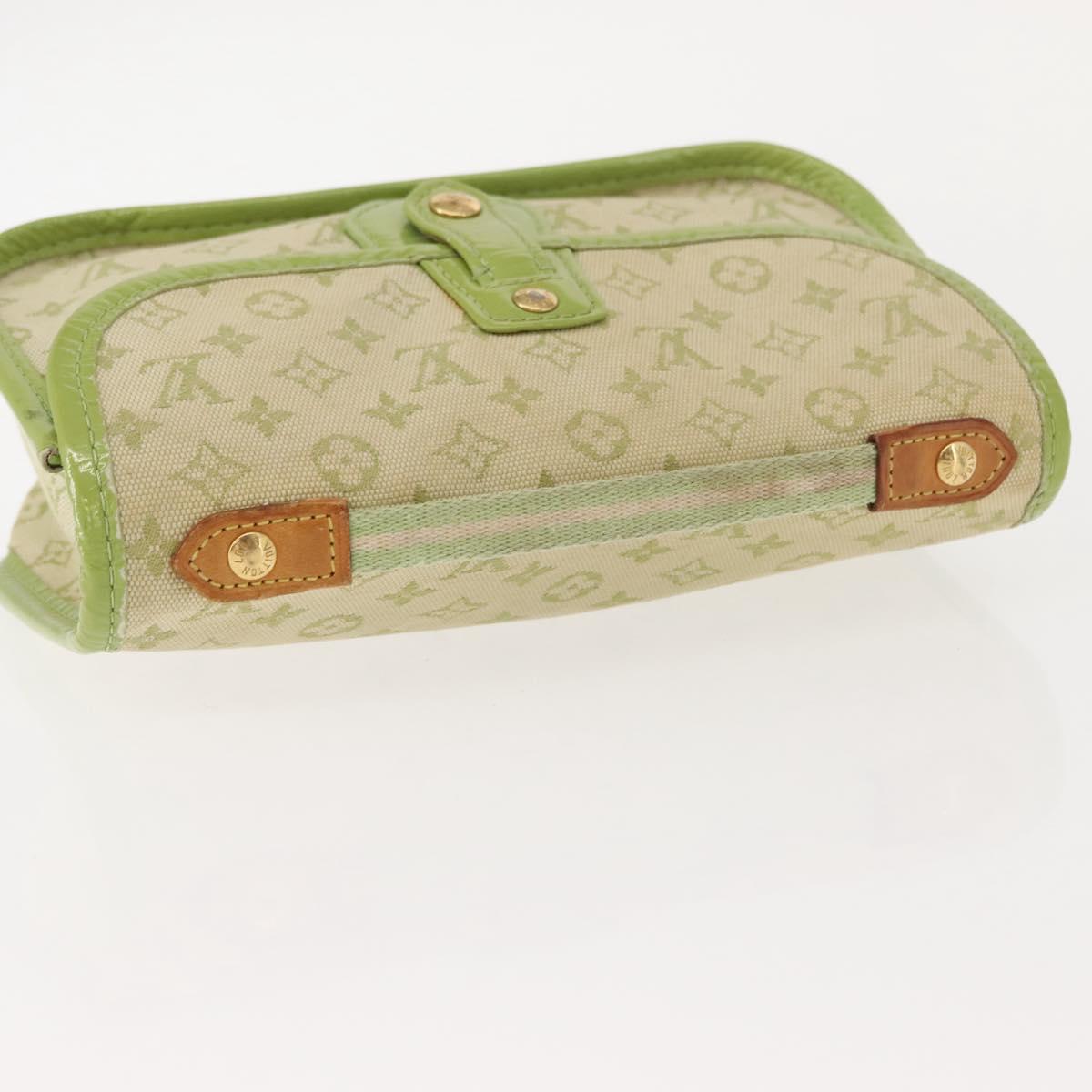 LOUIS VUITTON Mini Mini Trousse Marie Kate Pouch Almond Green M92935 Auth 130833A