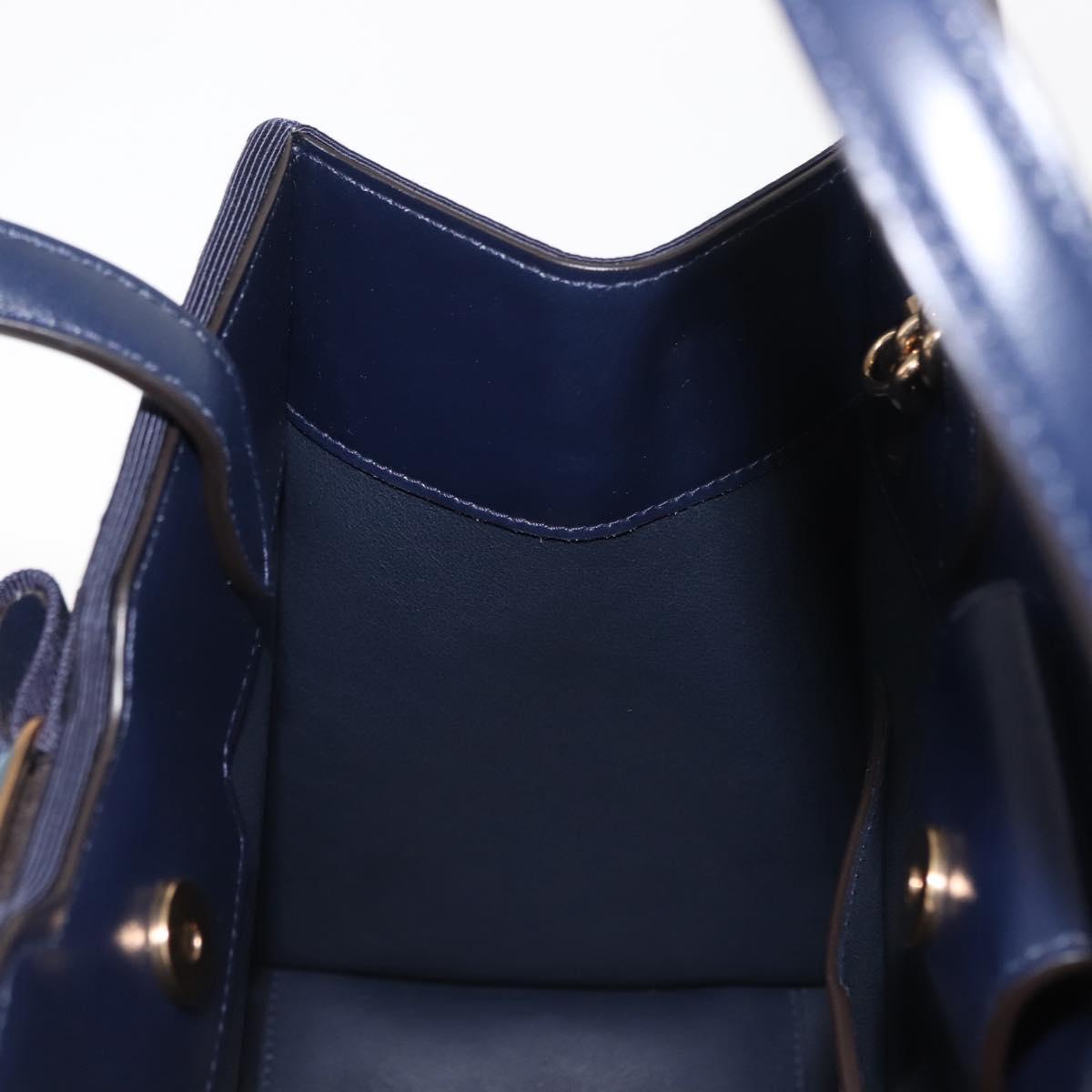 Salvatore Ferragamo Hand Bag Canvas 2way Multicolor Gold Auth 130836V