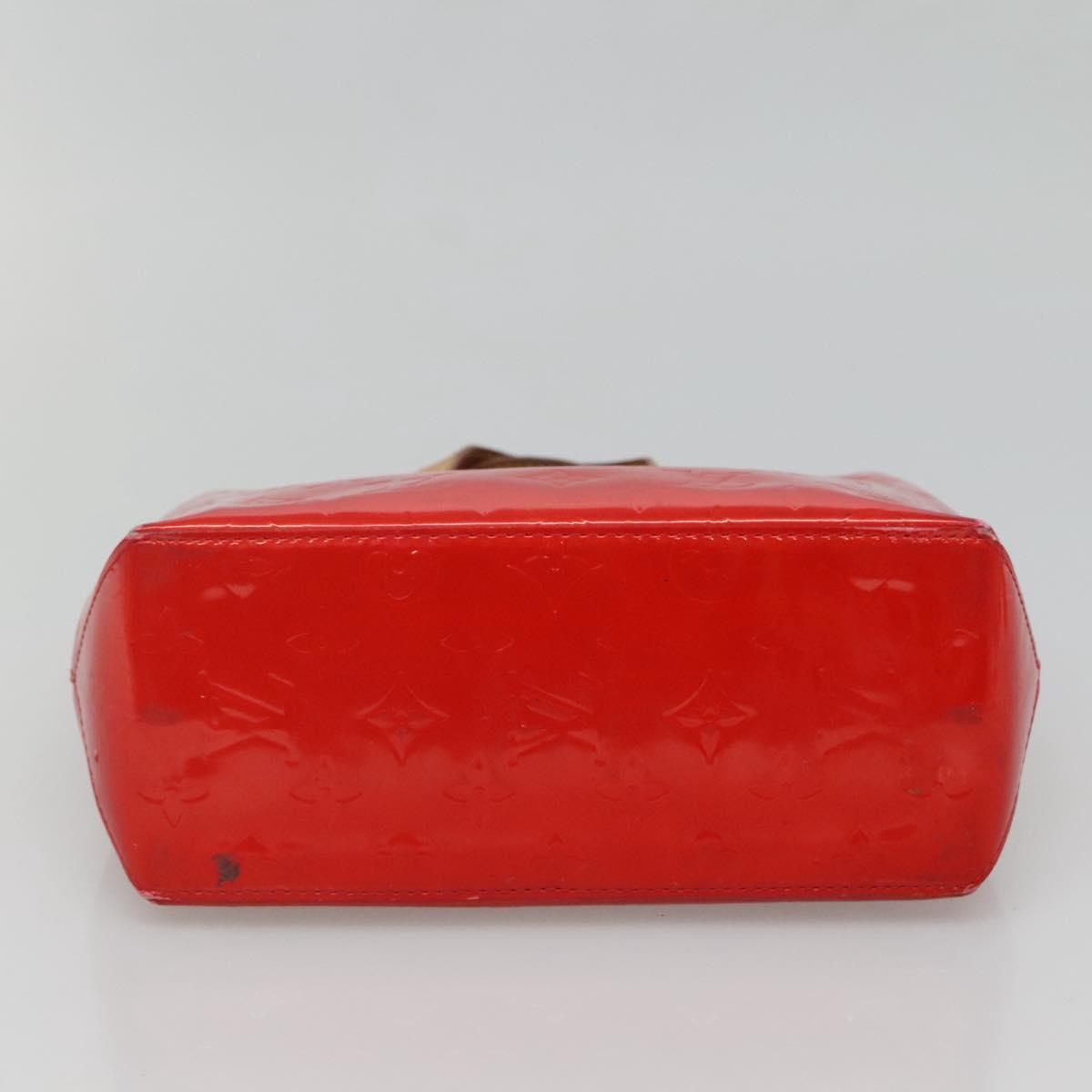 LOUIS VUITTON Monogram Vernis Reade PM Hand Bag Red Rouge M91088 LV Auth 130850