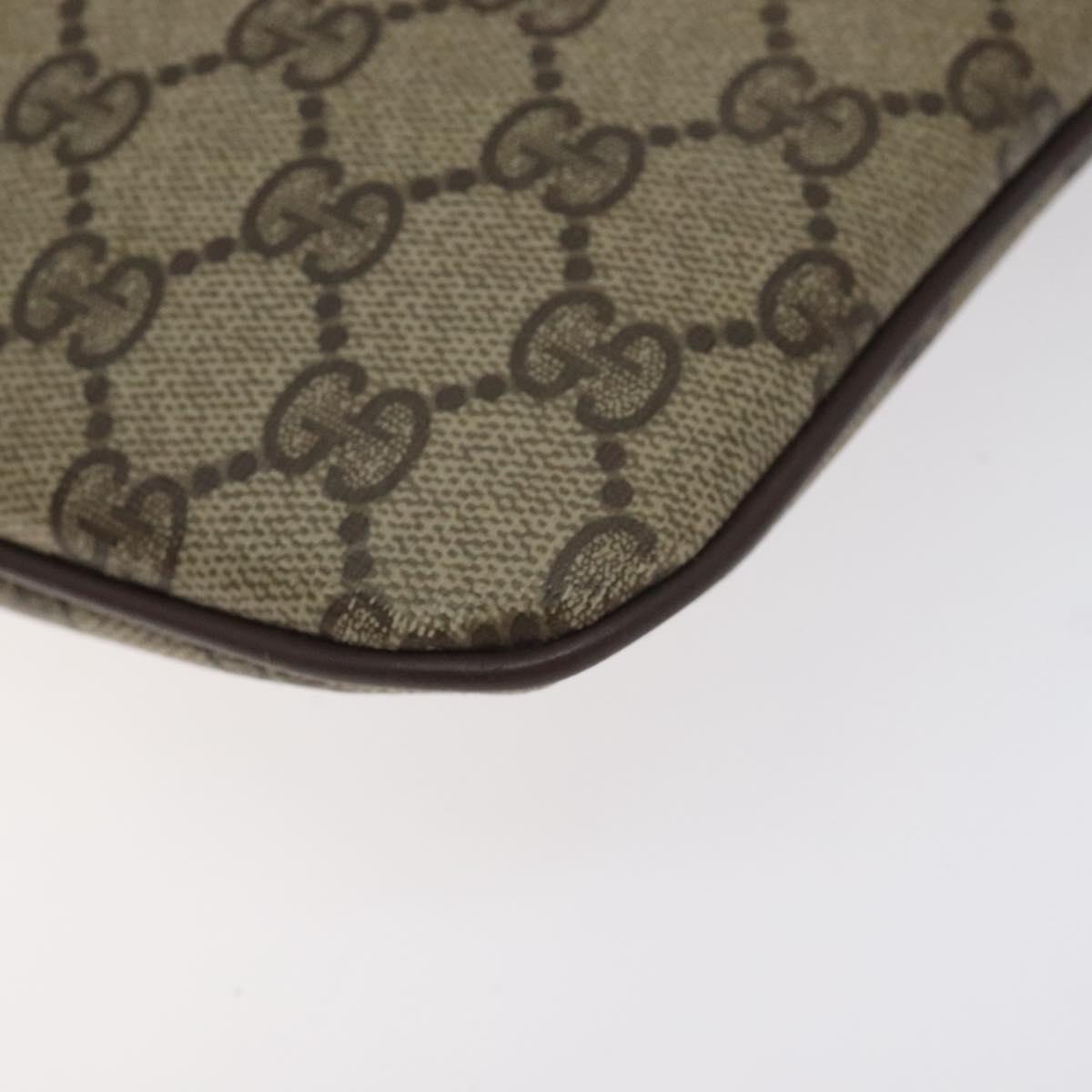 GUCCI GG Supreme Web Sherry Line Shoulder Bag PVC Beige 904 02 047 Auth 130857