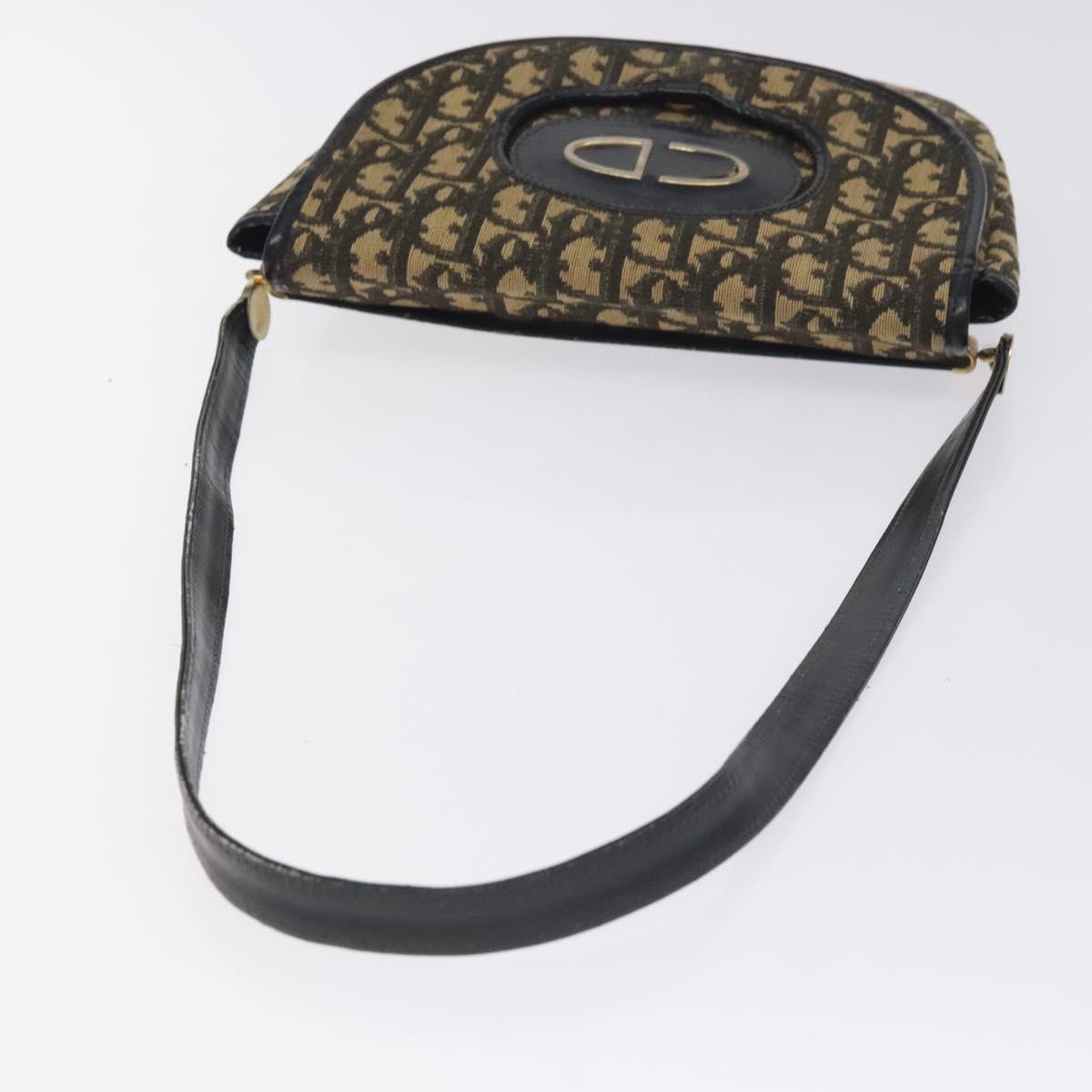 Christian Dior Trotter Canvas Shoulder Bag Navy Auth 130891