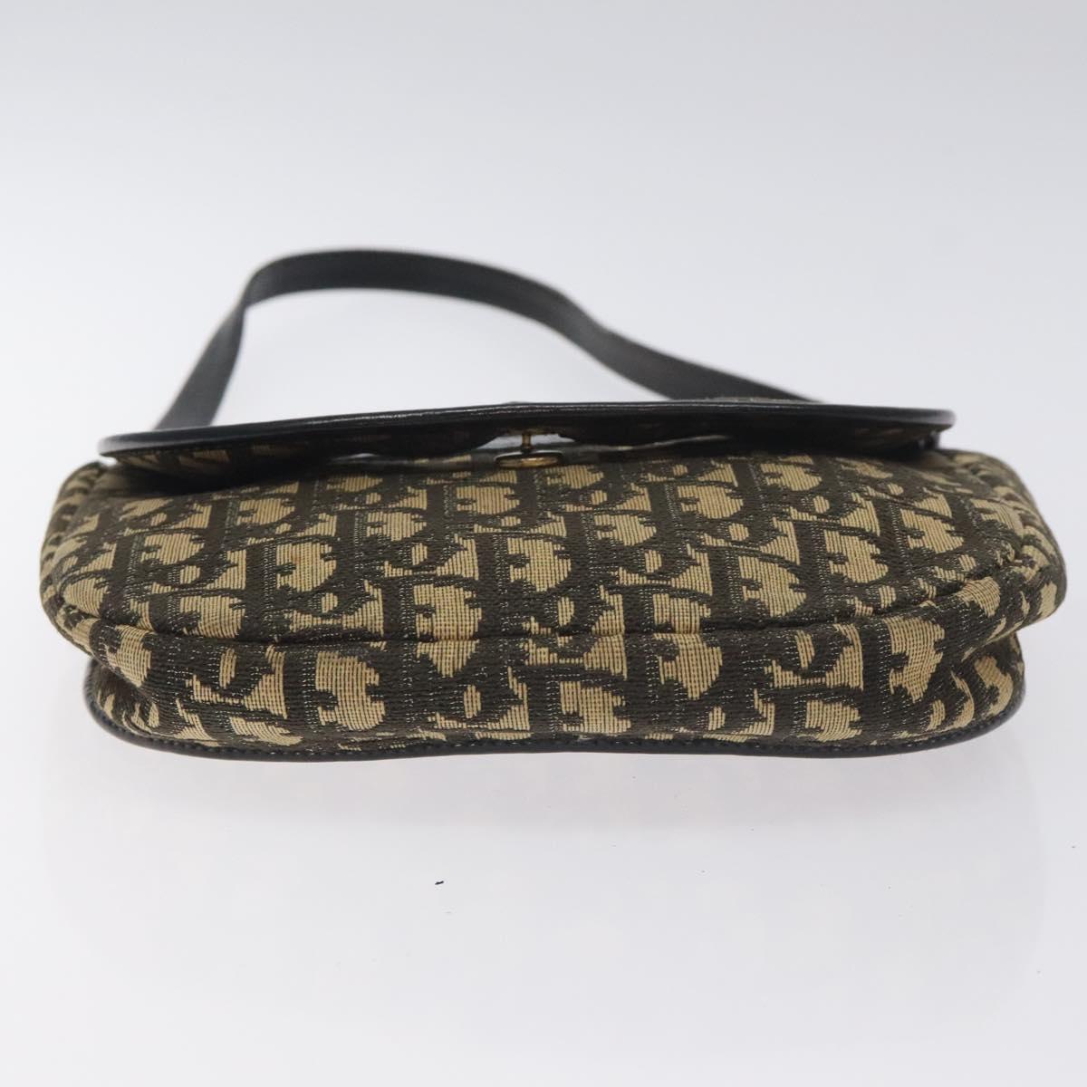 Christian Dior Trotter Canvas Shoulder Bag Navy Auth 130891
