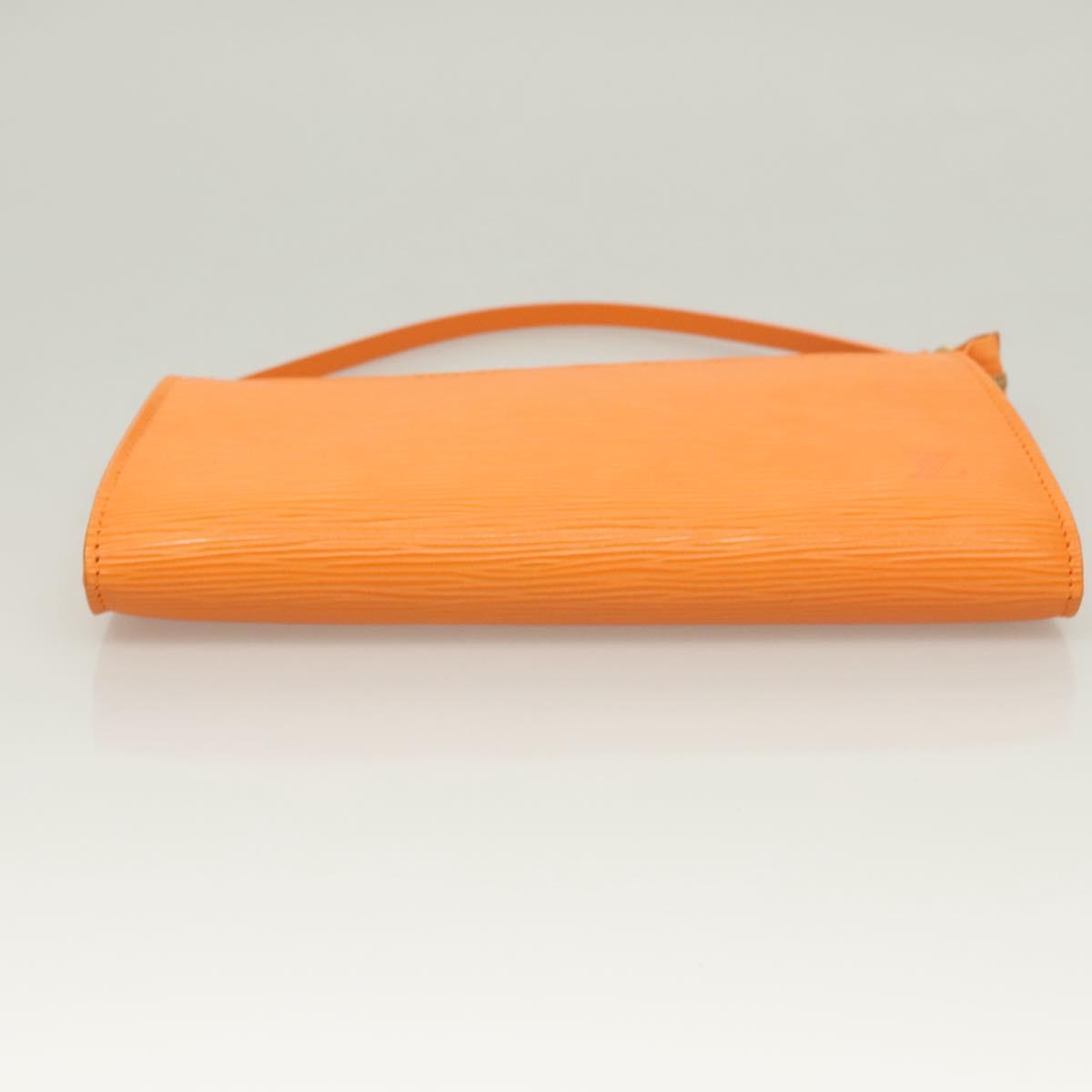 LOUIS VUITTON Epi Pochette Accessoires Pouch Orange Mandarin M5294H Auth 130901V