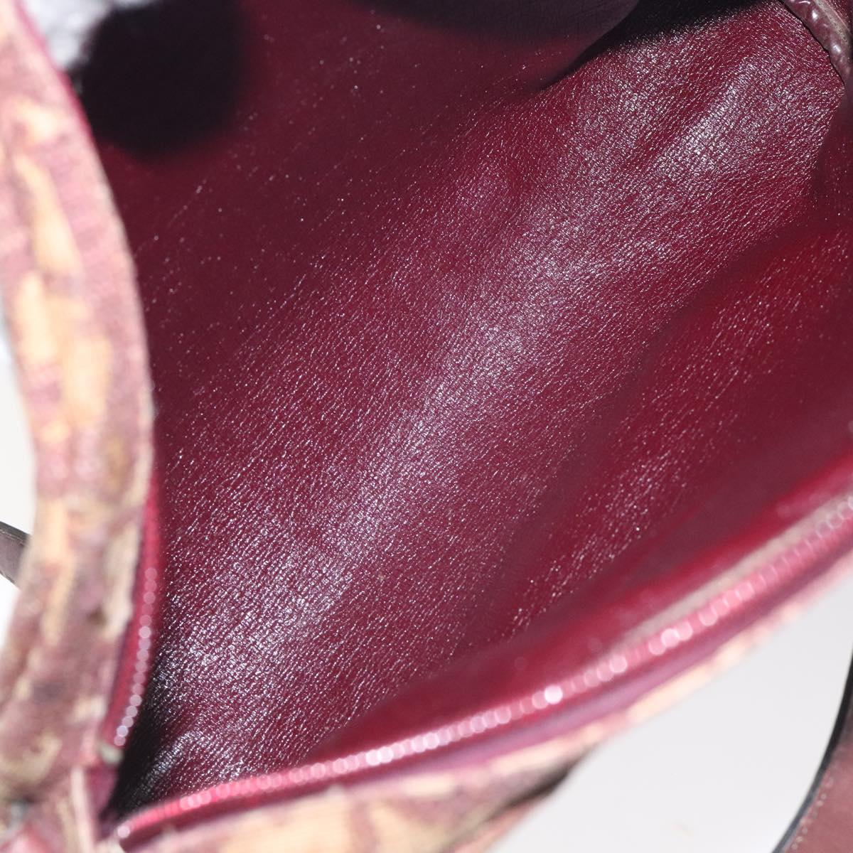 Christian Dior Trotter Canvas Shoulder Bag Red Auth 130911