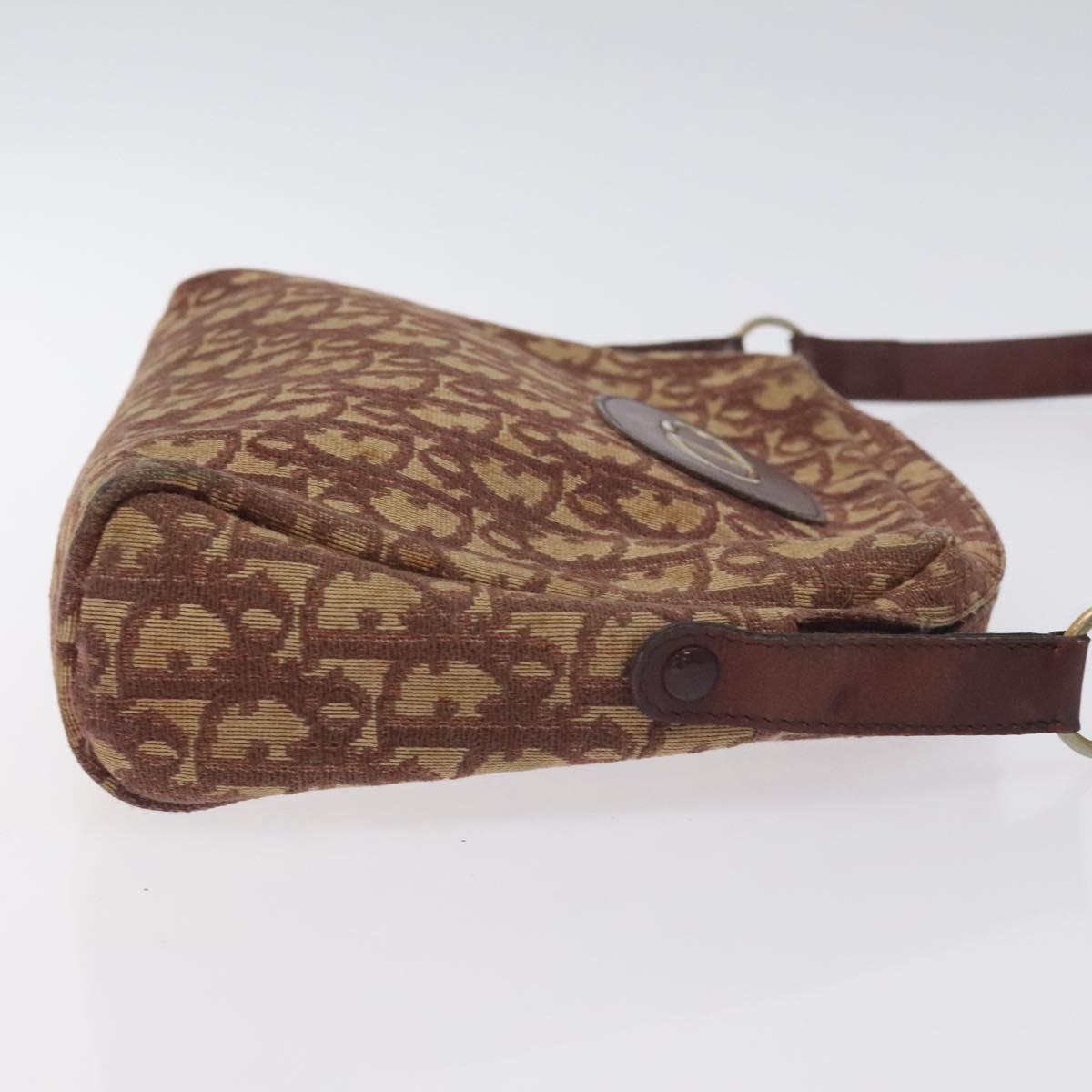 Christian Dior Trotter Canvas Shoulder Bag Red Auth 130911